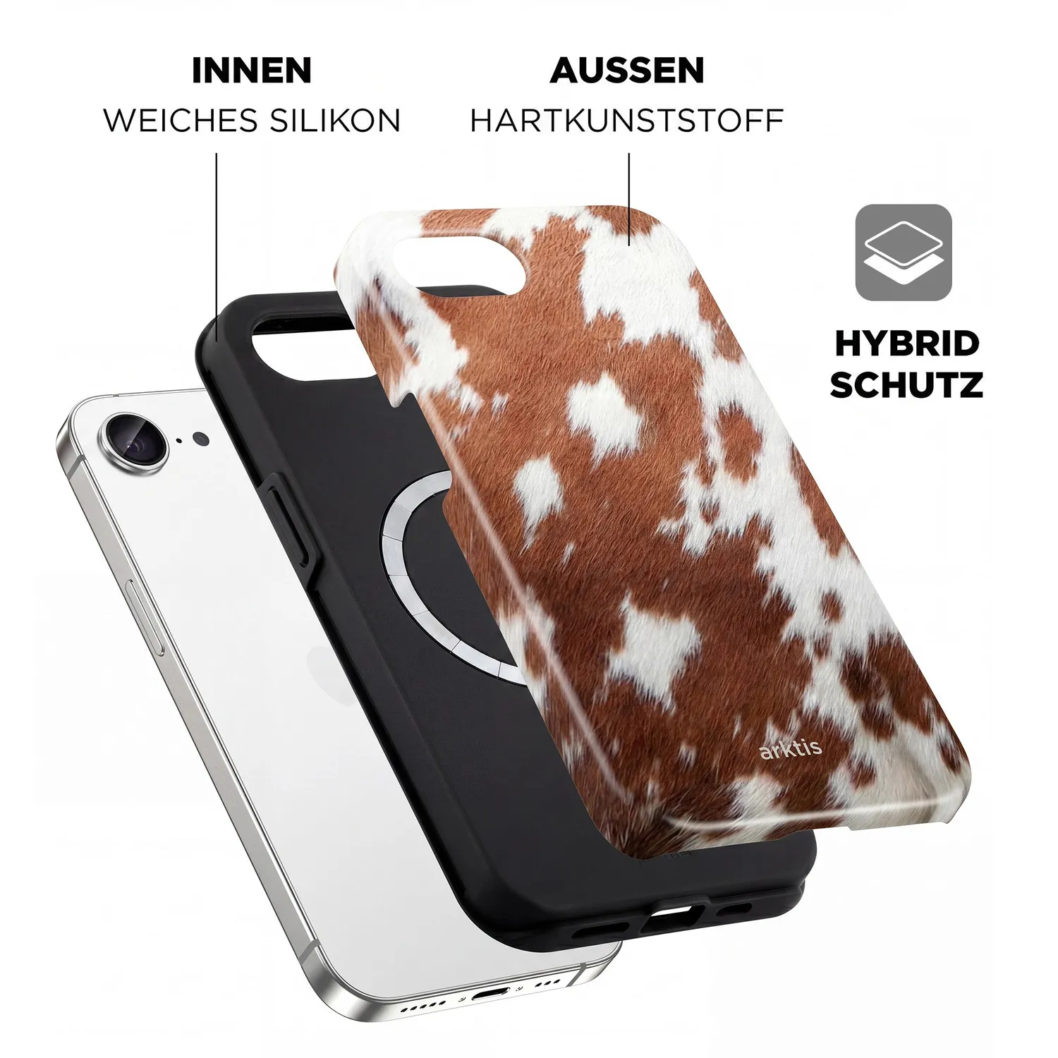 arktis iPhone 17e Hülle Cow MagSafe Handyhülle