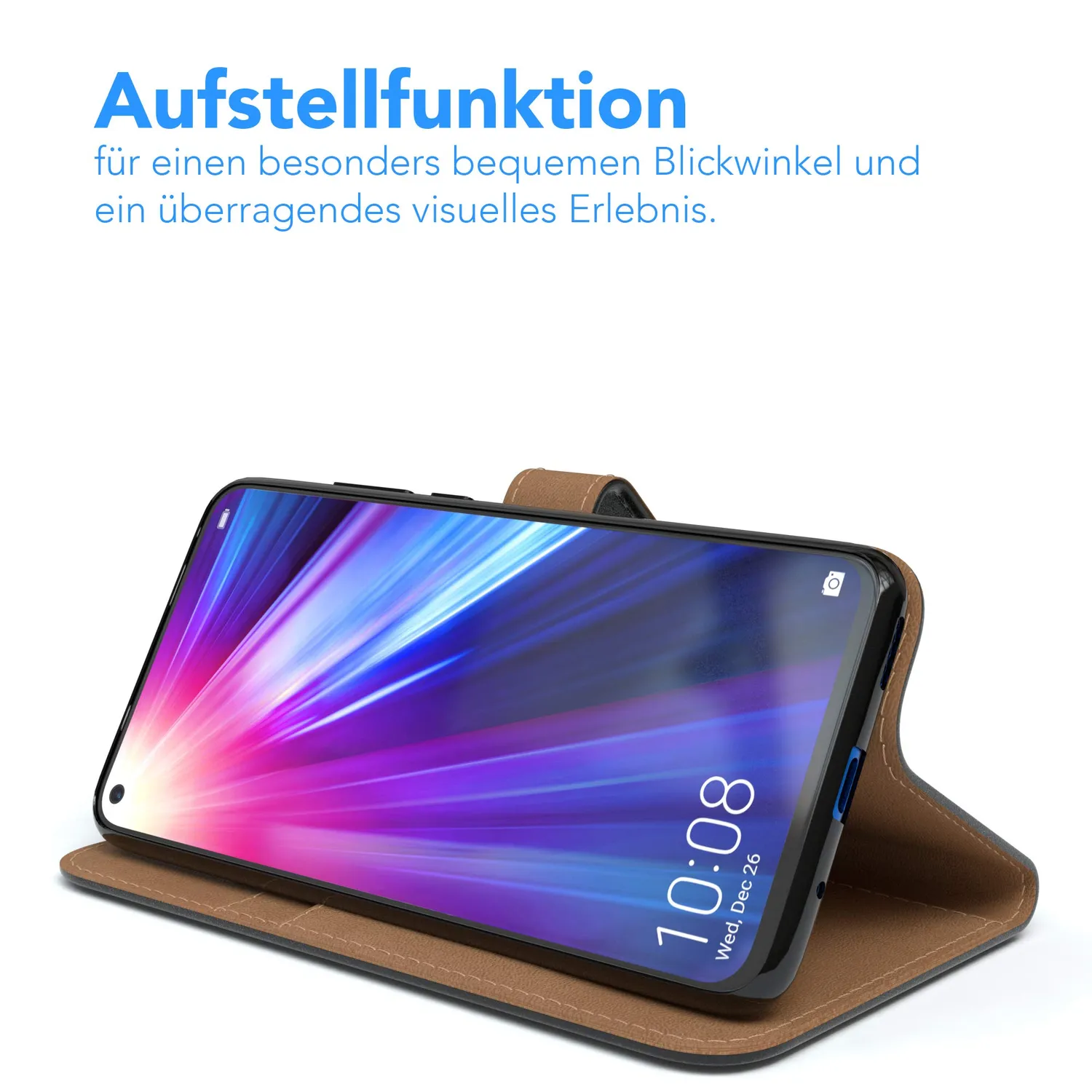 EAZY CASE Honor View20 Bookstyle Tasche Schwarz Fach