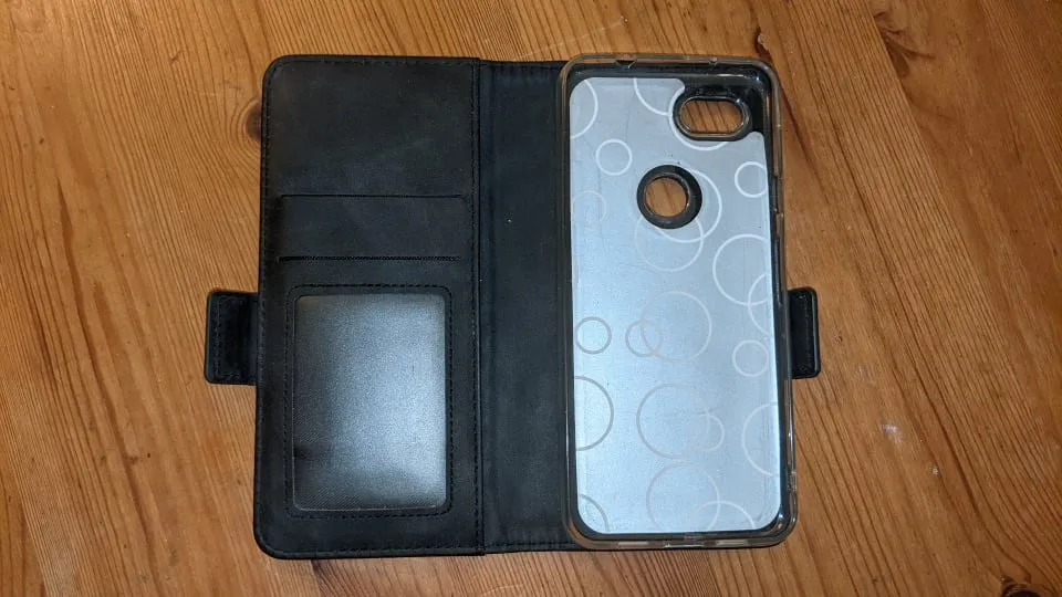 YATWIN Google Pixel 3A Klapphülle Blau Leder mit Glas