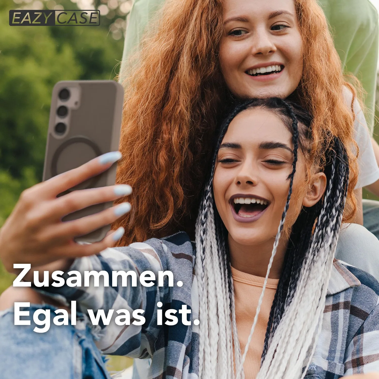 EAZY CASE Galaxy S24 Qi Charging Hülle Ring Grau