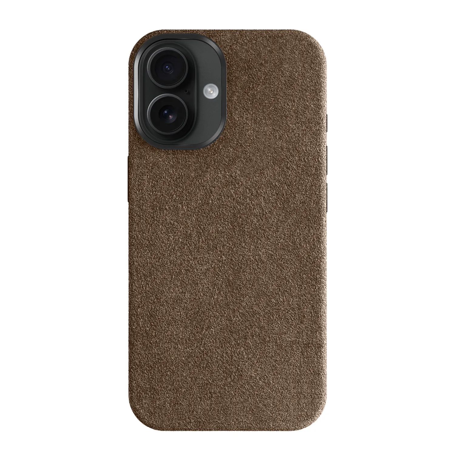 arktis iPhone 17 Alcantara Hülle Warmbraun weich
