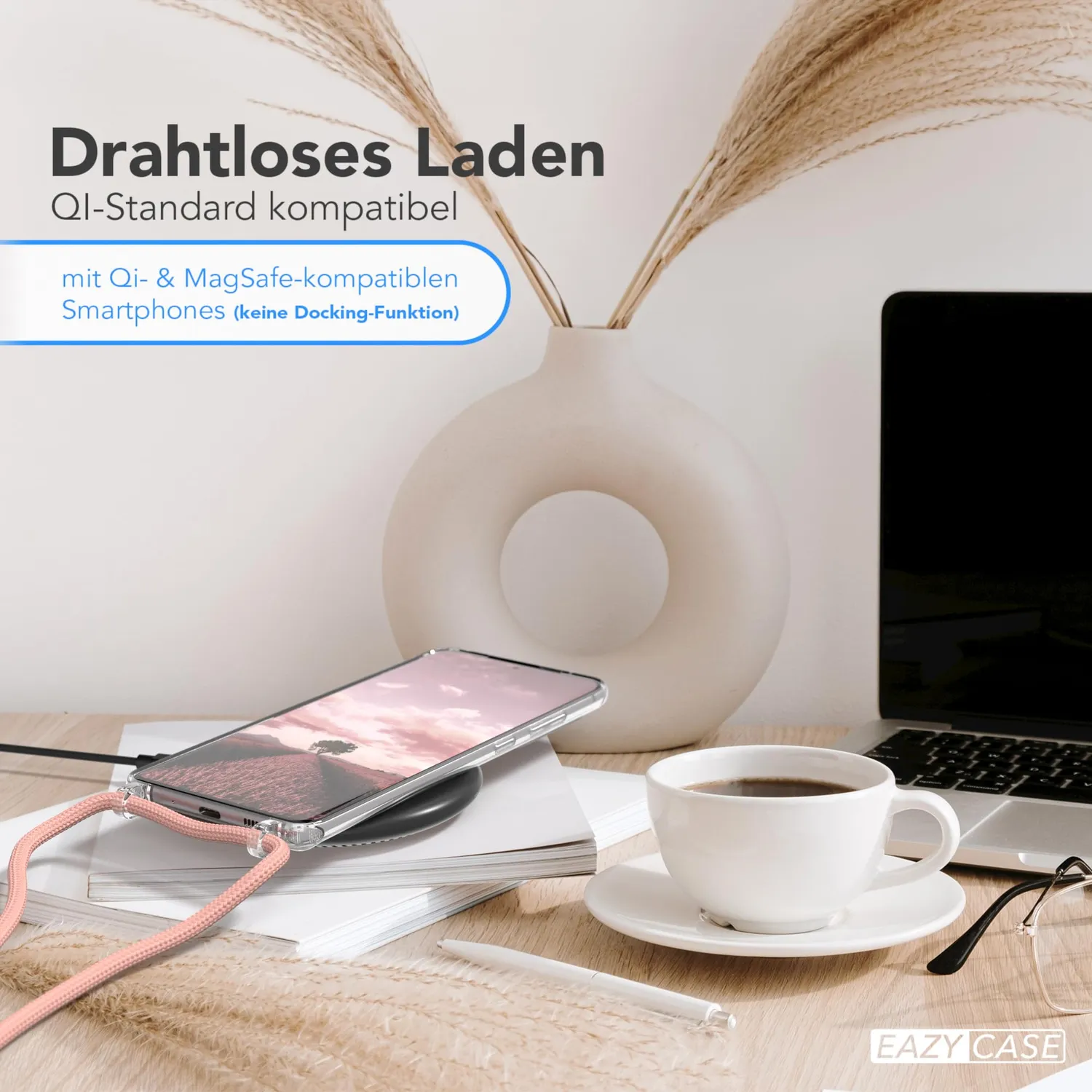 EAZY CASE Galaxy S20 Ultra Handykette Alt Rosa Silber