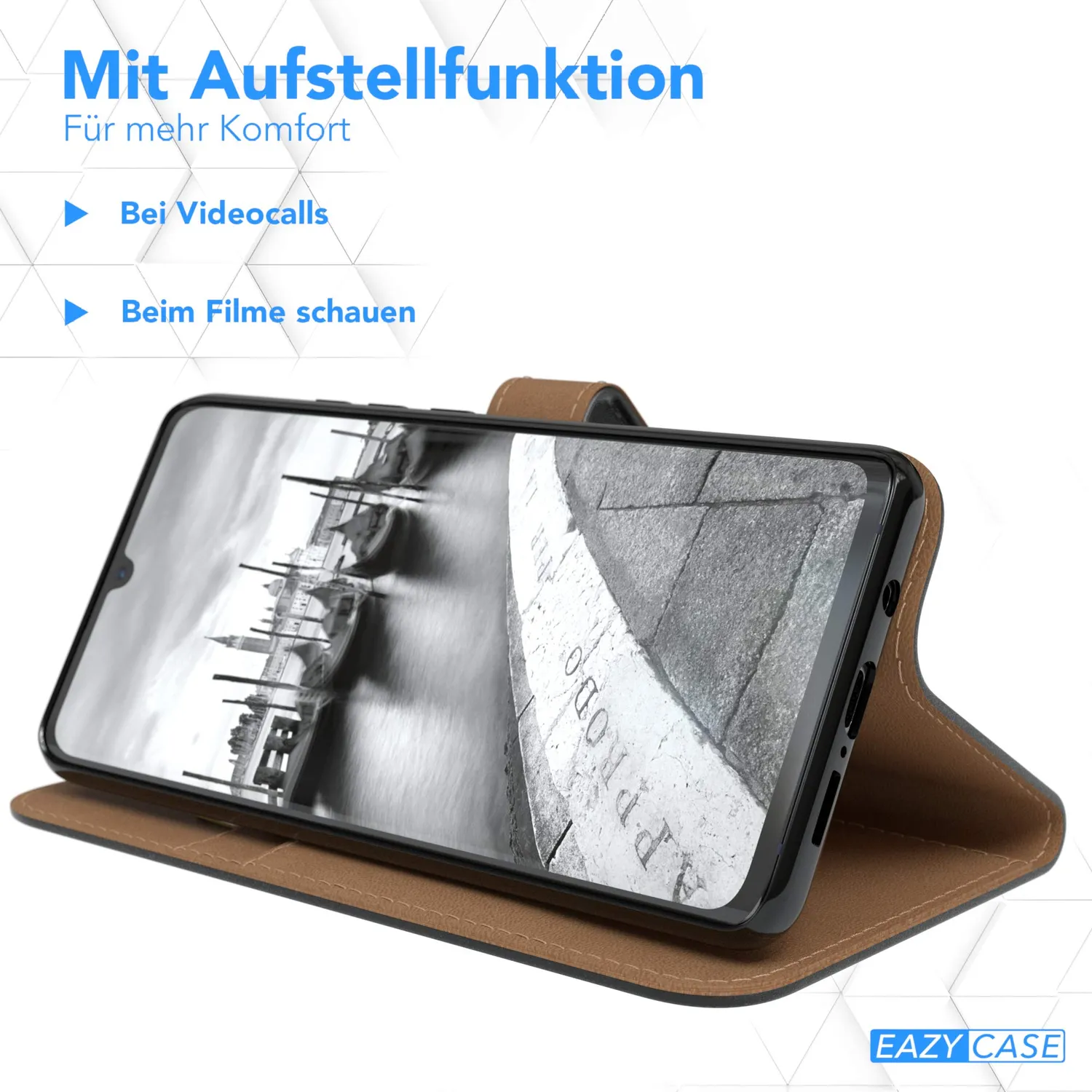 EAZY CASE Mi Note 10 Lite Klapphülle Schwarz