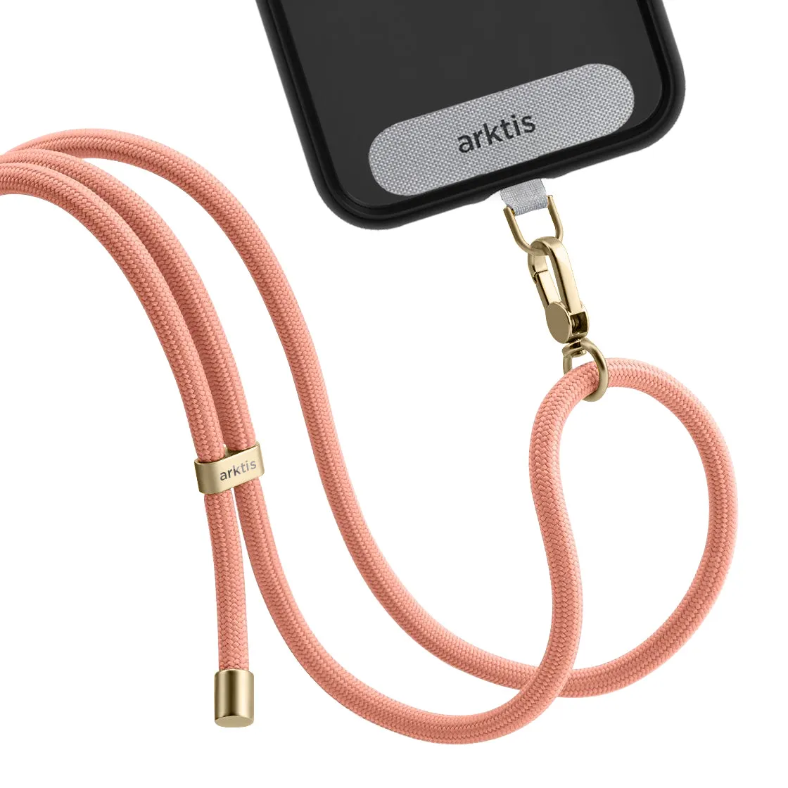 arktis Lanyard Handykette zum Umhängen Schwarz 155 cm