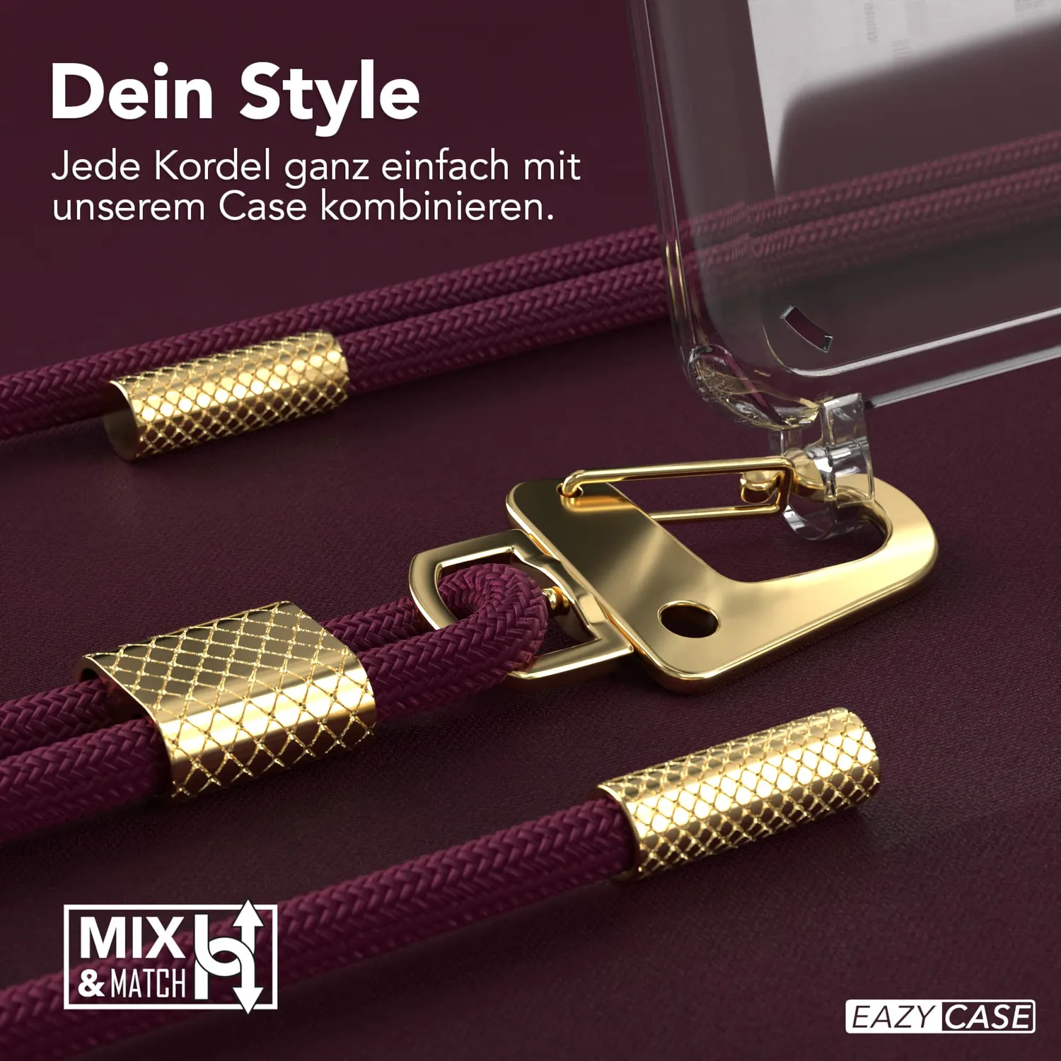 EAZY CASE Galaxy S20 Ultra Handykette Beere Gold stoßfest