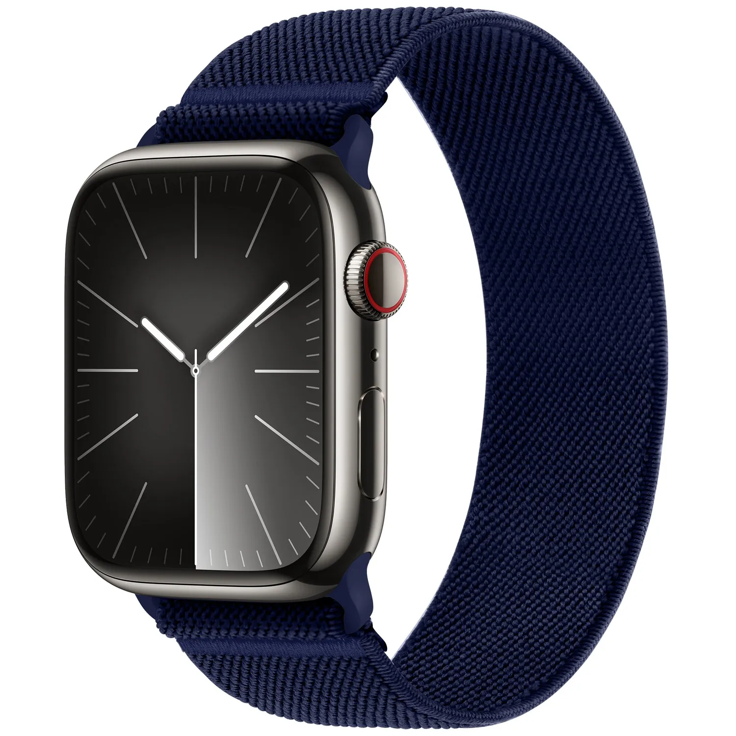 arktisband Solo Loop Armband Schwarz M 44-49 mm Nylon