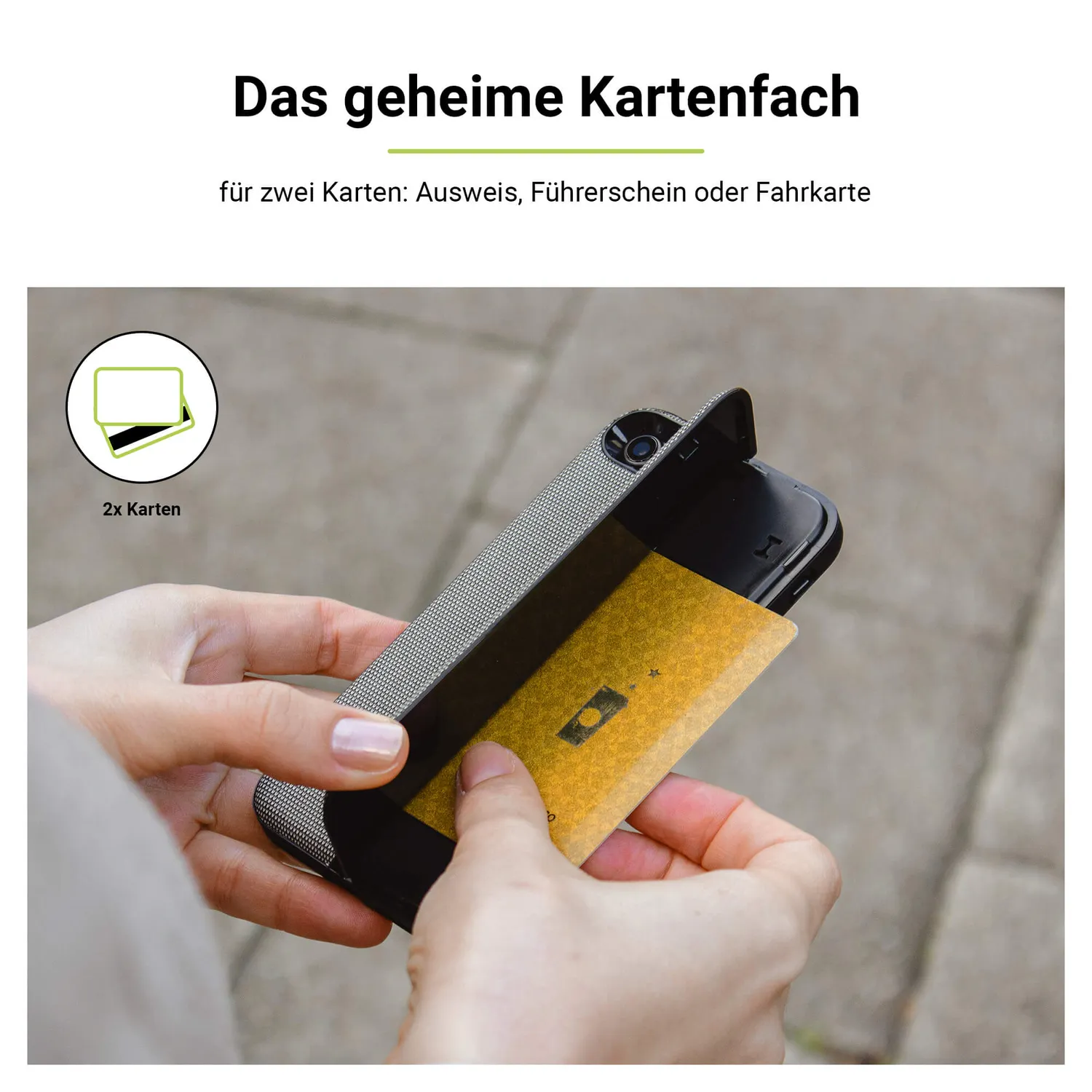 Artwizz SecretCase iPhone SE / 8 / 7 Hülle Kartenfach Stoff