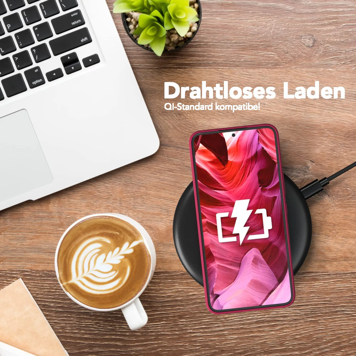 EAZY CASE Galaxy S22 Plus 5G Silikonhülle Beere matt