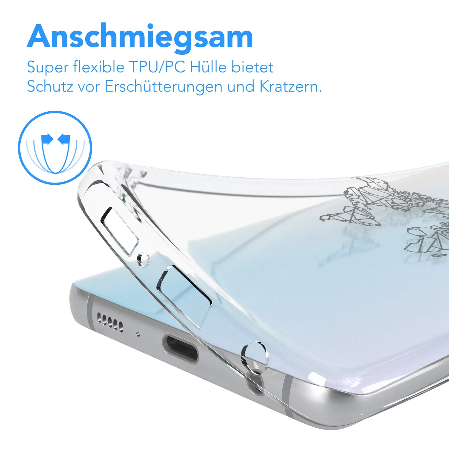 EAZY CASE Galaxy S10 Handyhülle IMD Karte Schwarz ultradünn