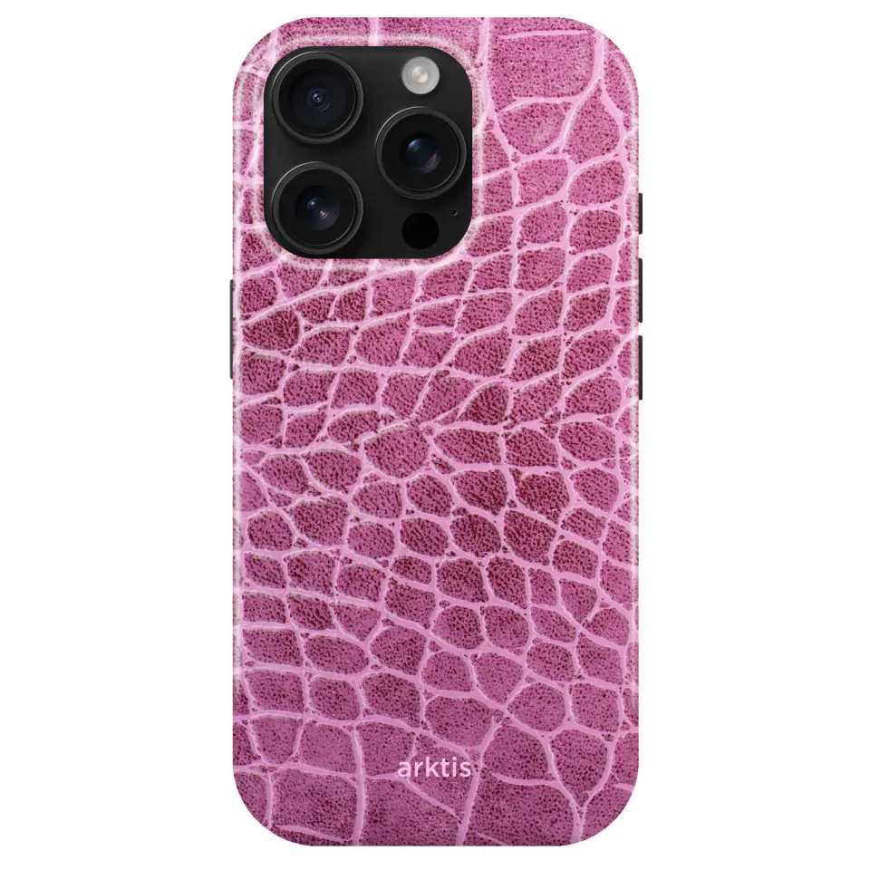 arktis Pink Lizard Hülle für iPhone 14 Pro Max MagSafe