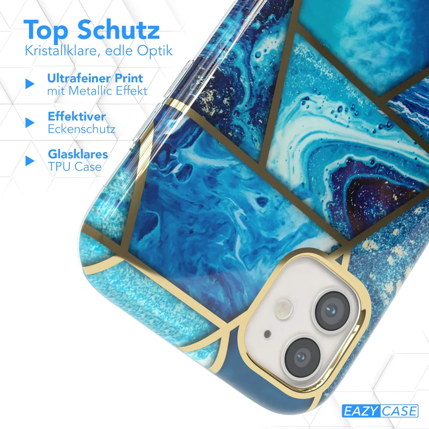 EAZY CASE iPhone 11 360 Grad Handyhülle Full Cover Blau