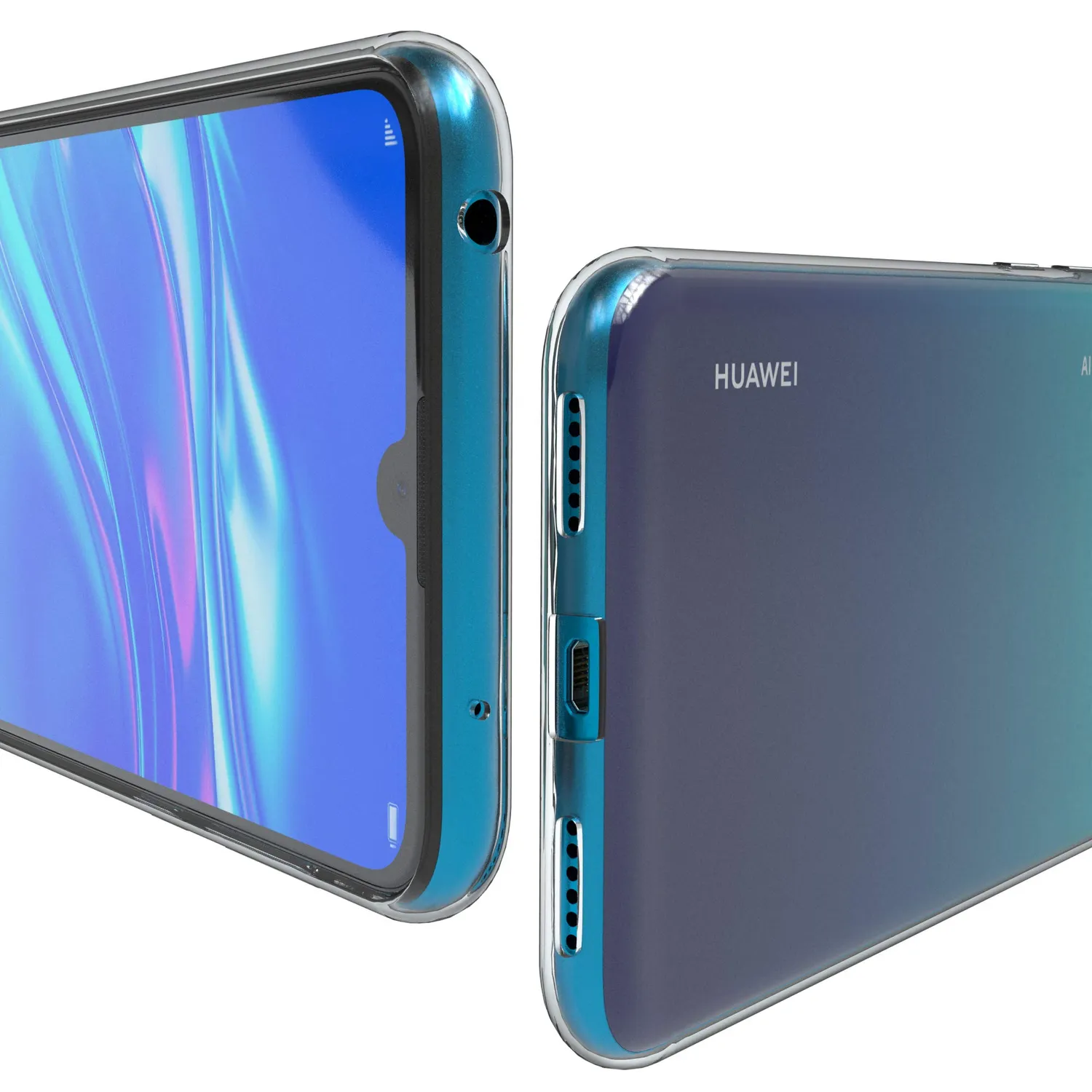 EAZY CASE Huawei Y7 Prime 2019 Silikonhülle Transparent 0,8mm