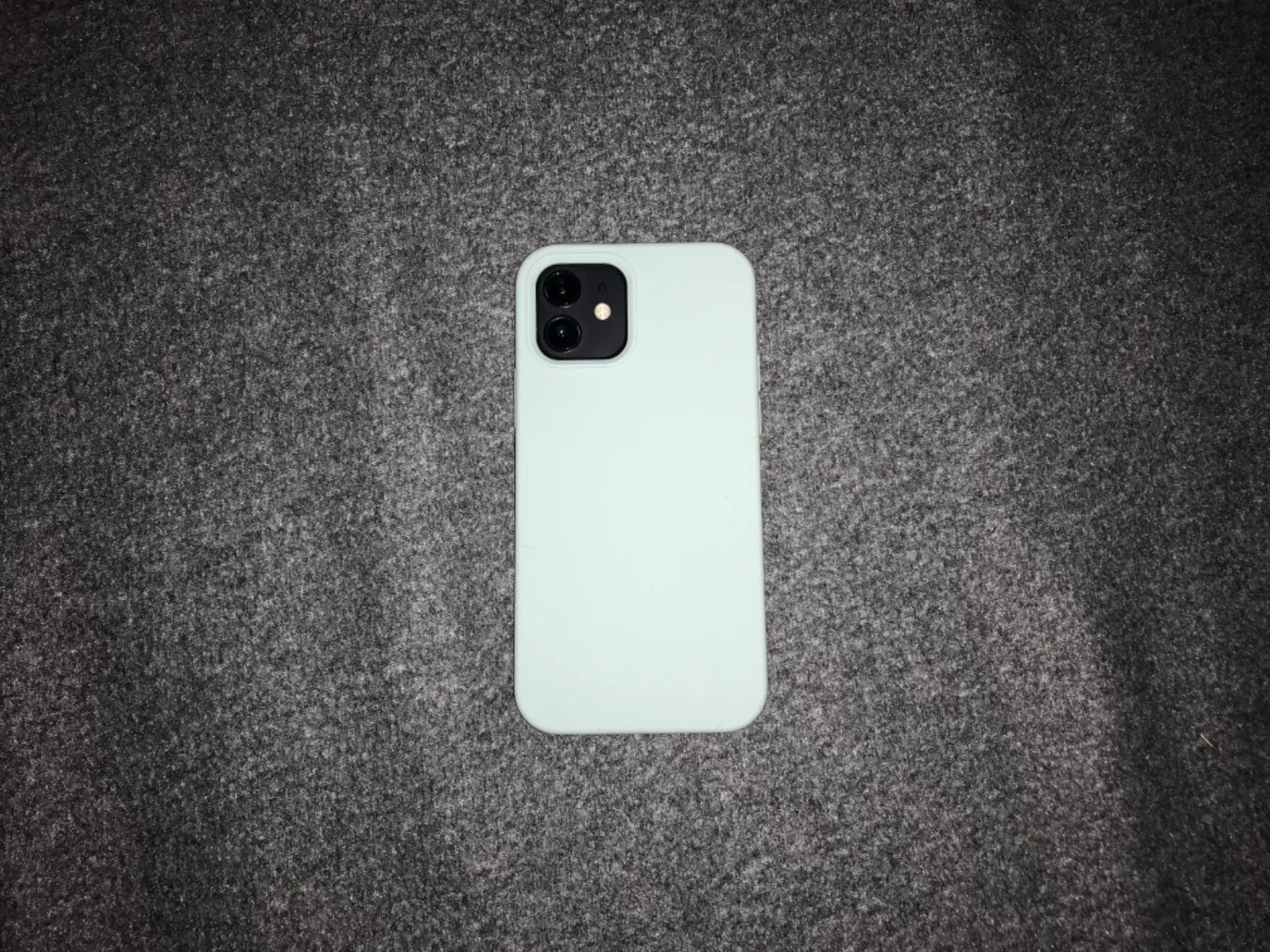 YATWIN Silikon Handyhülle iPhone 12 12 Pro Grau matt Ganzkörper
