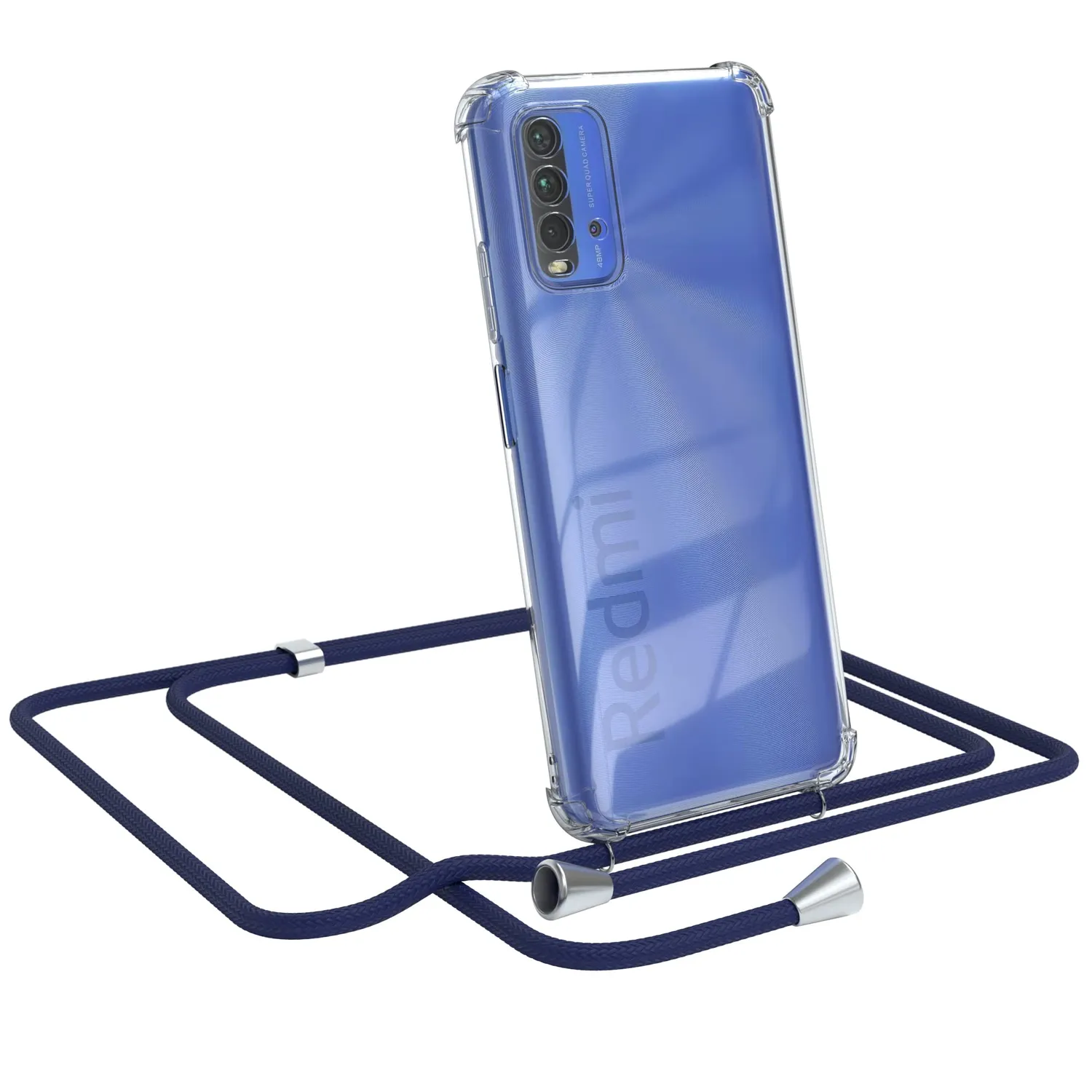 EAZY CASE Redmi 9T Handykette Anthrazit Silikon