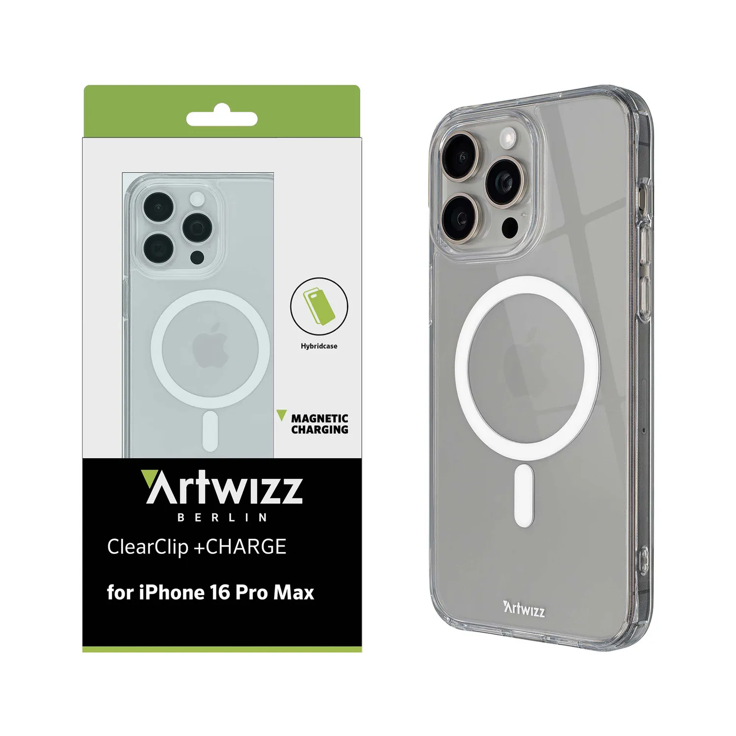Artwizz ClearClip+Charge 16 Pro Max Hülle transparent