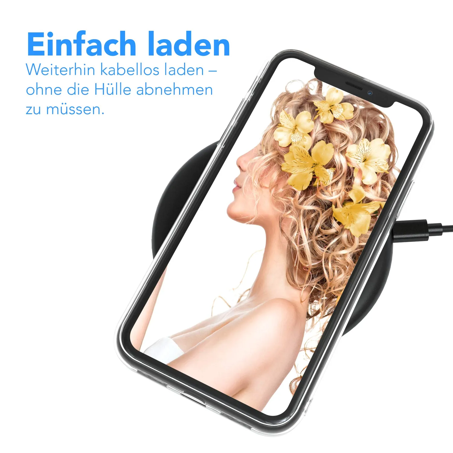 EAZY CASE iPhone 11 Glitzerhülle Liquid Gold transparent