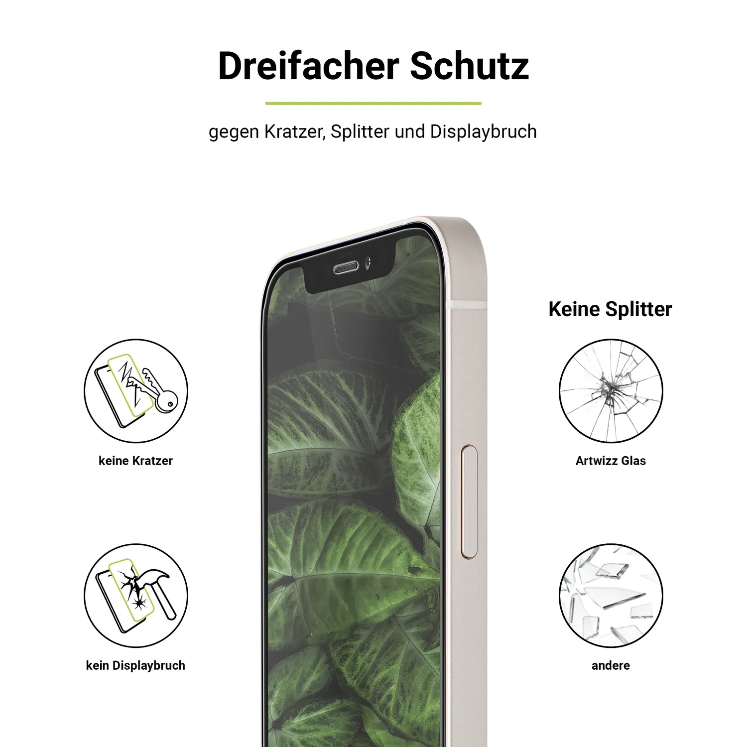 Artwizz SecondDisplay iPhone 12/12 Pro Schutzglas 2er Pack