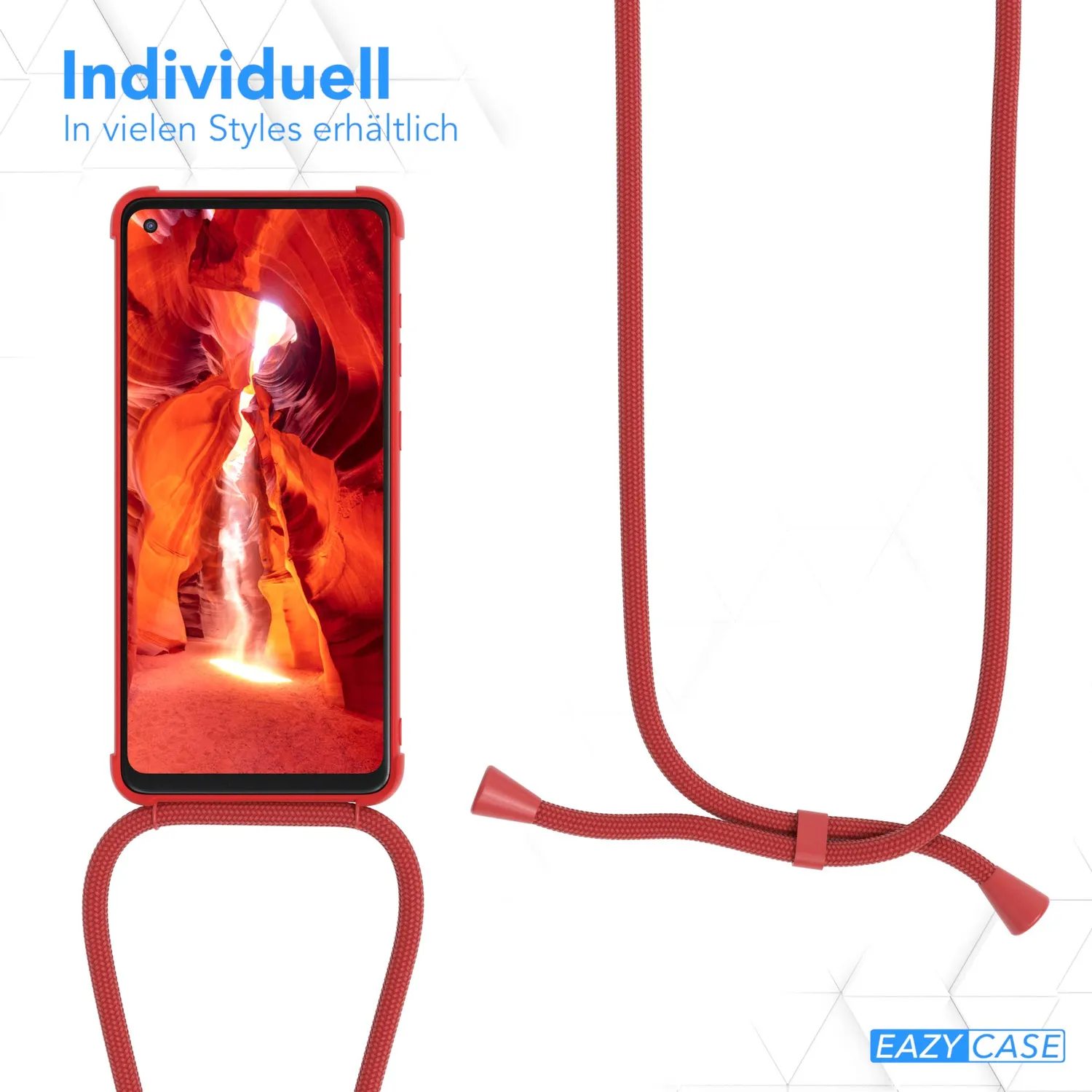 EAZY CASE Galaxy A21s Handykette Rot Silikon