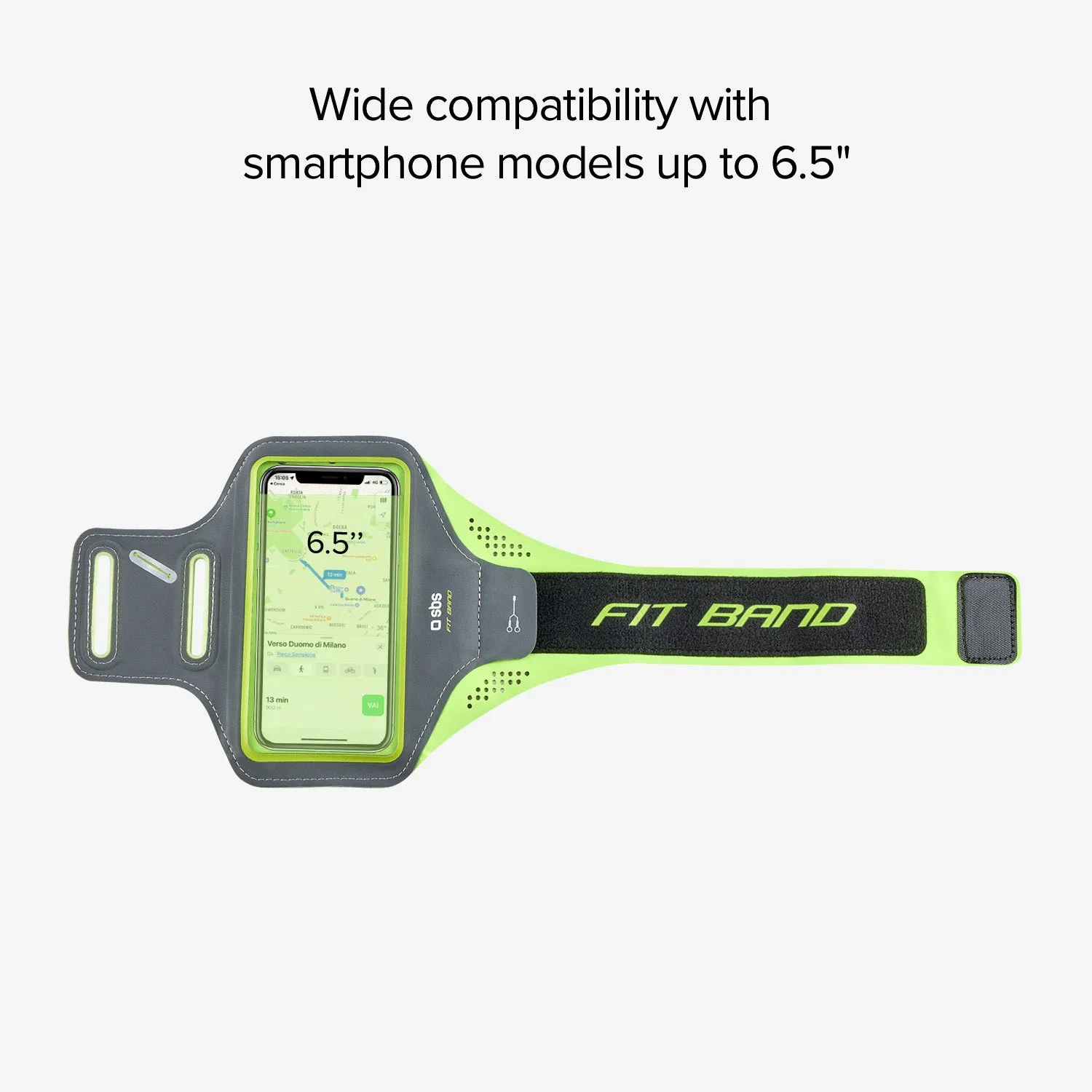 SBS Runner Pro Sportarmband 6,5 Zoll schwarz atmungsaktiv