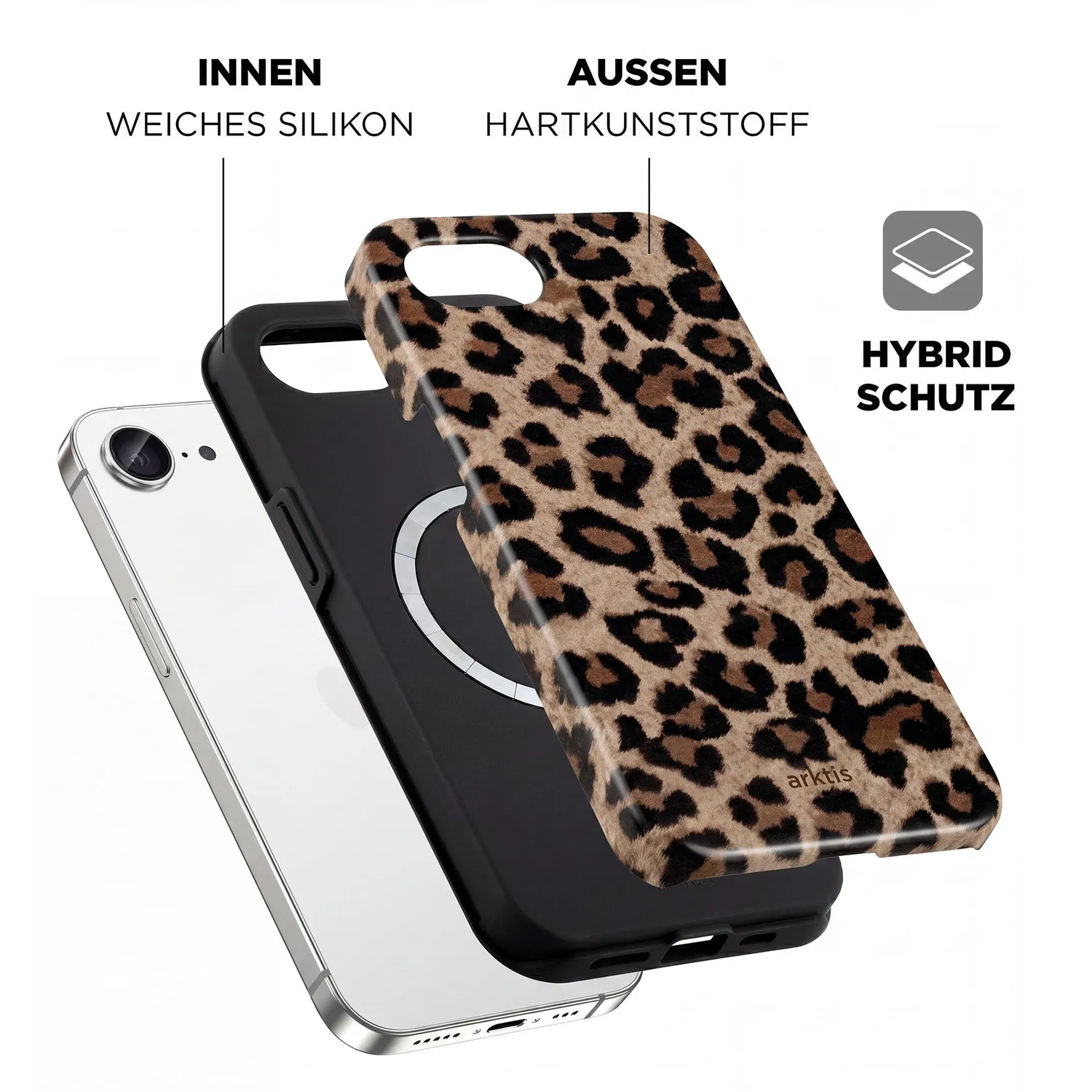 arktis iPhone 17e Hülle Sweet Leopard MagSafe Print