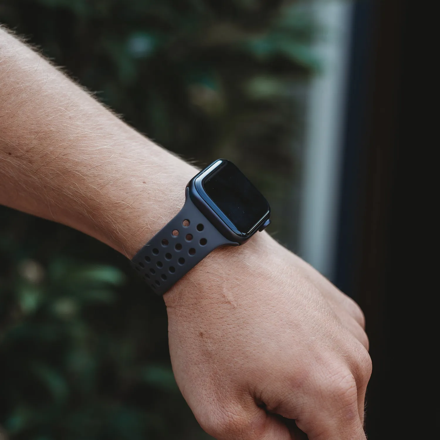 arktisband Nova Apple Watch Armband Silikon schwarz 44mm