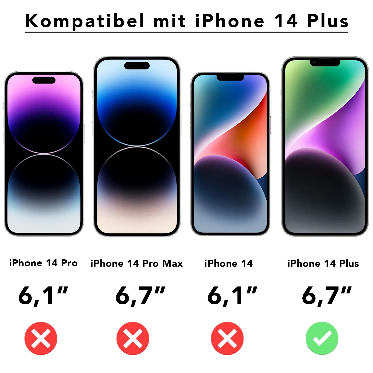 arktis REVOLUTION Panzerglas iPhone 14 Plus 2er Set