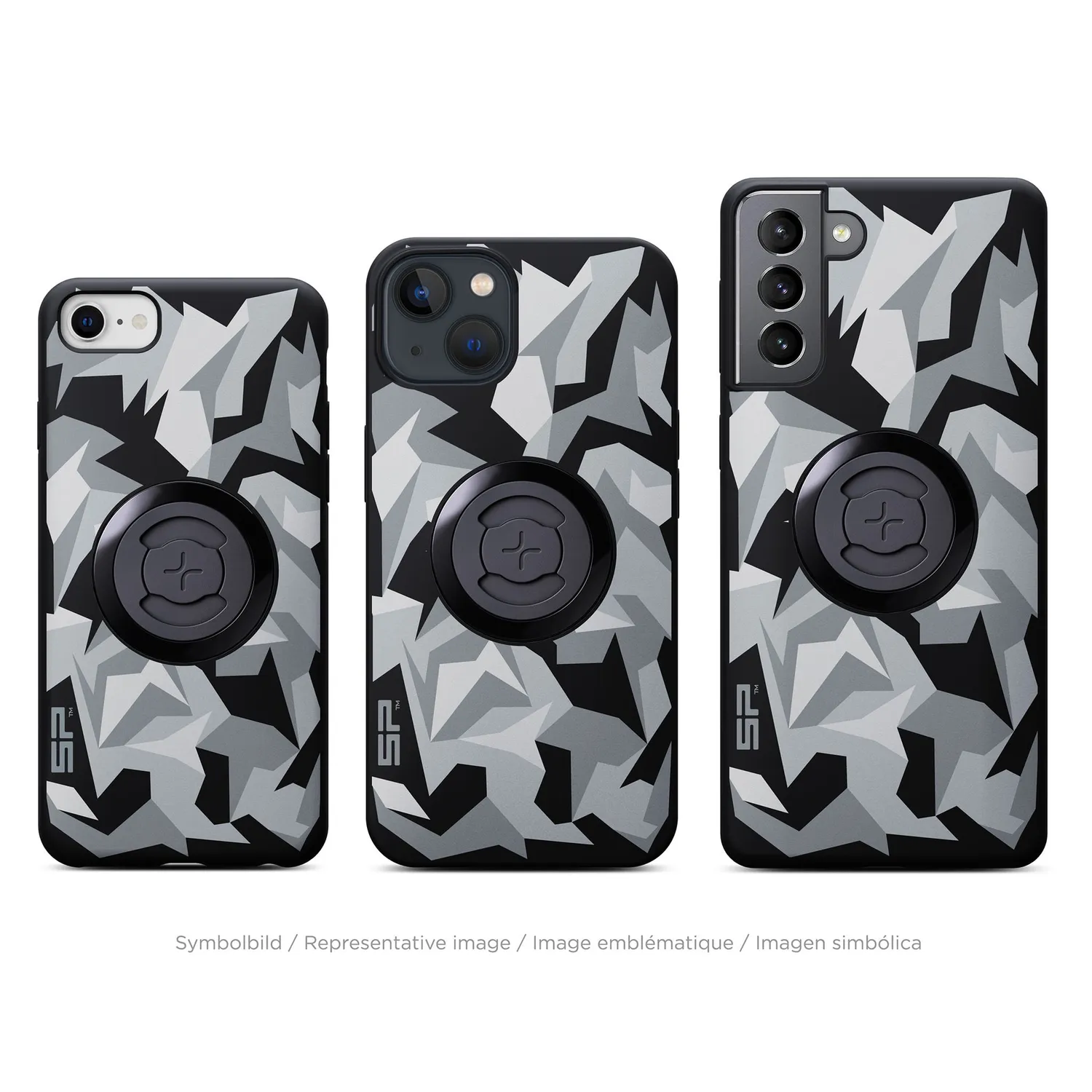 SP Connect Edition Handyhülle Geo Camo Grau mit Halterung