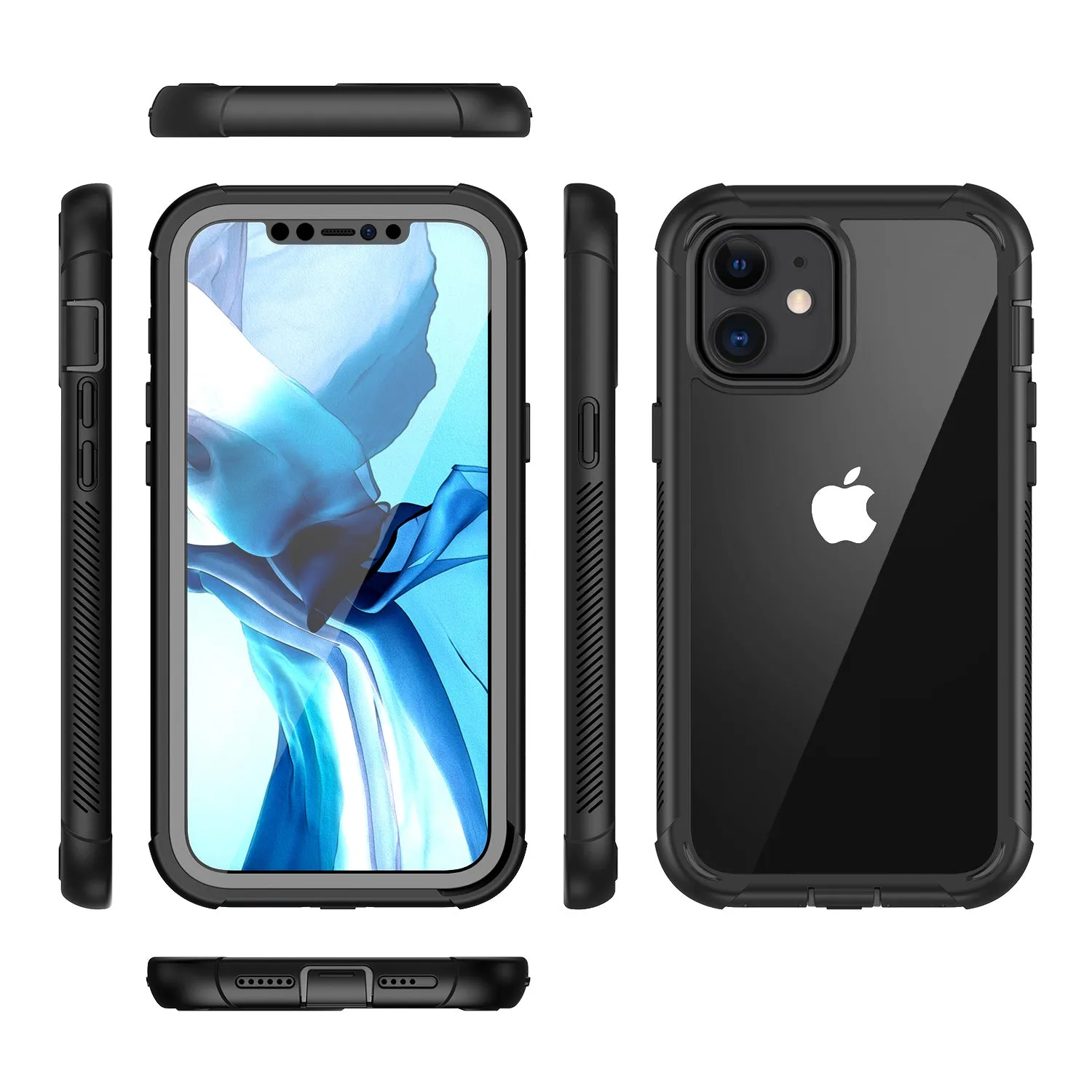 arktis 360ULTIMATE Hülle iPhone 13 schwarz mit Displayschutz