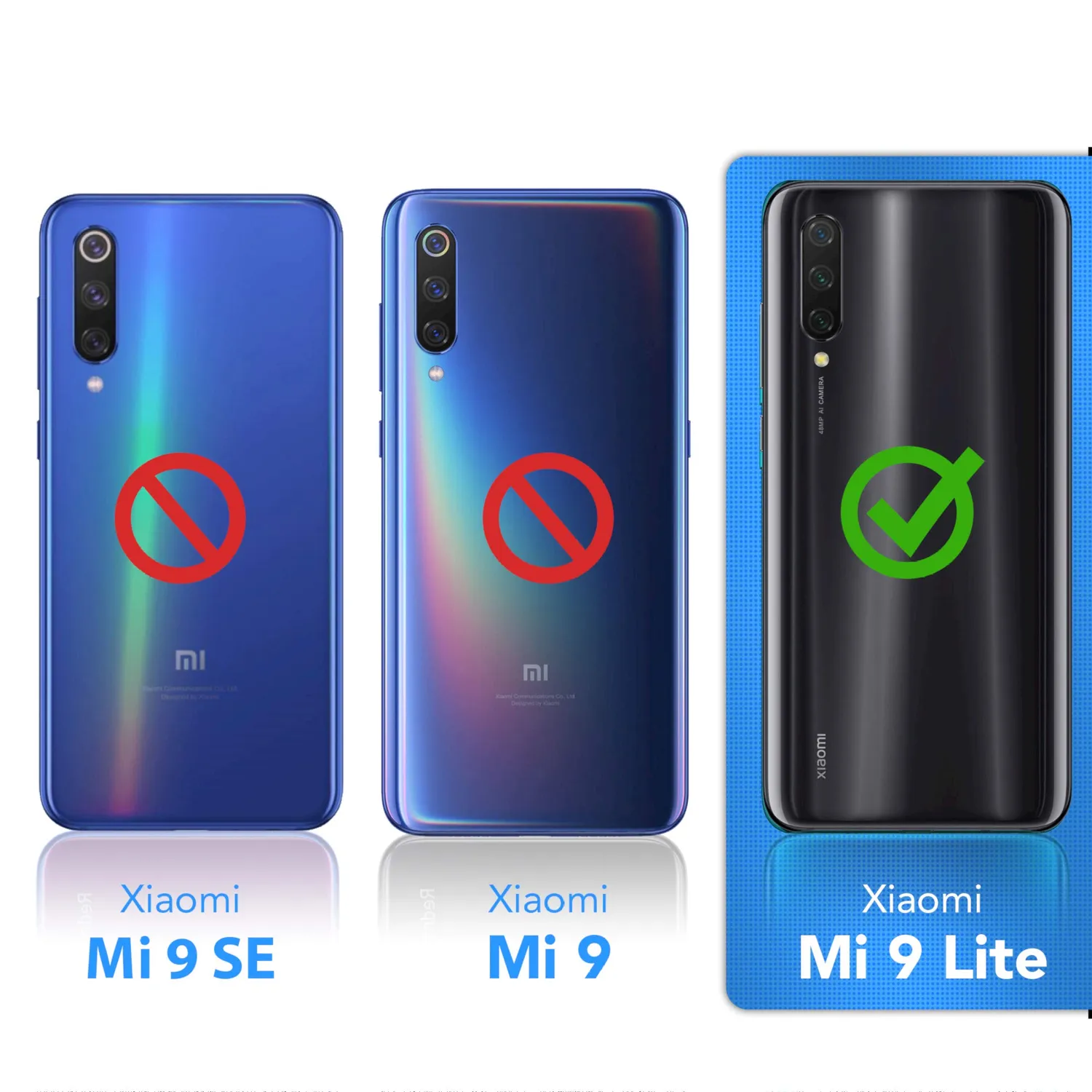 EAZY CASE Xiaomi Mi 9 Lite Klapphülle Book Schwarz Leder