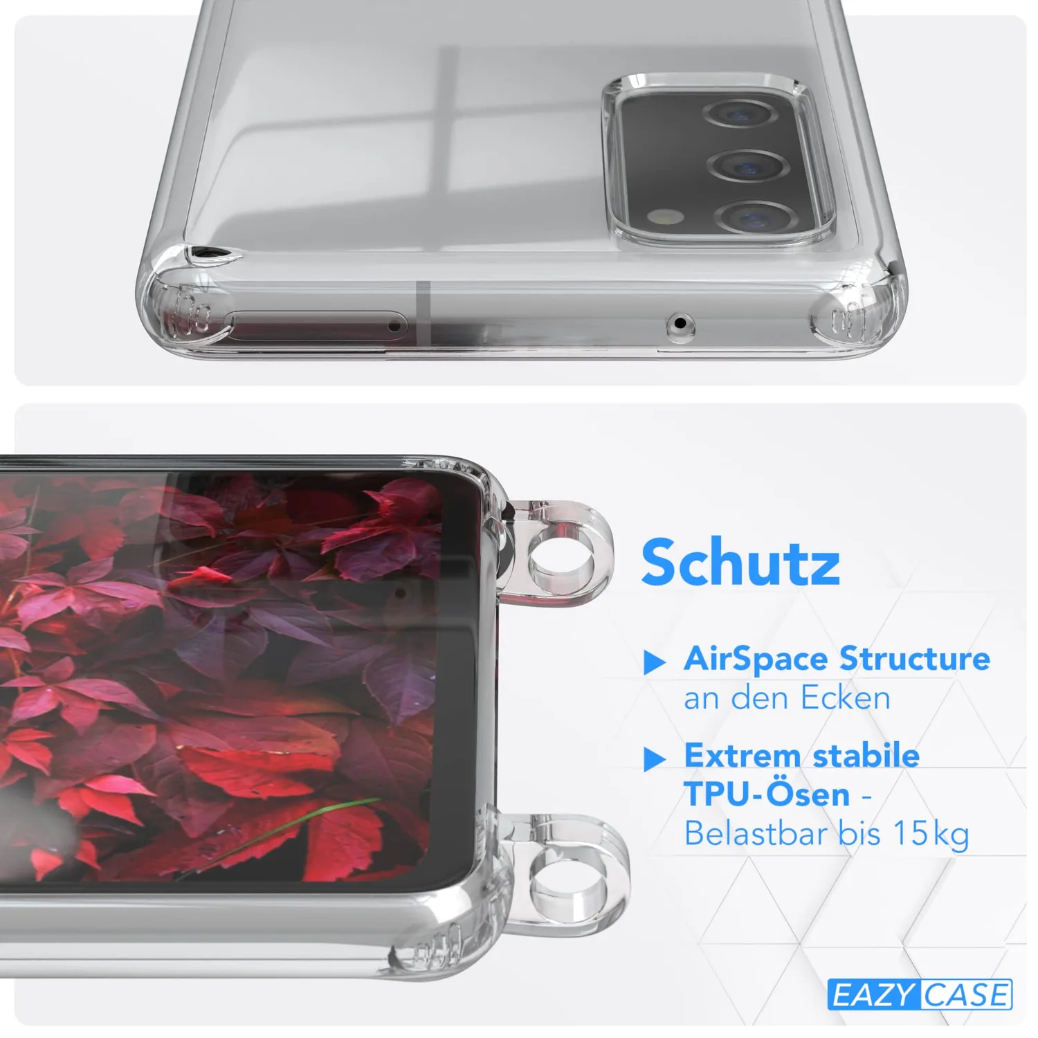 EAZY CASE Rope Samsung Galaxy S20 FE Handykette Beere abnehmbar