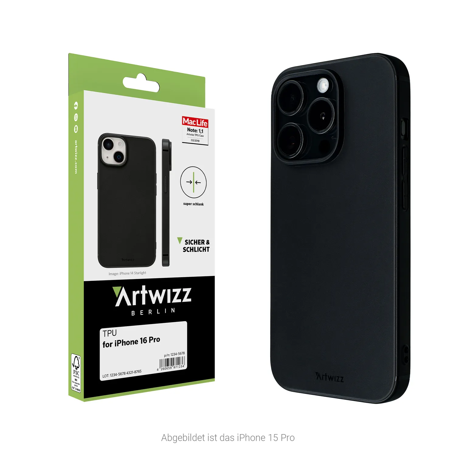 Artwizz TPU Case iPhone 16 Pro Hülle schlank transparent