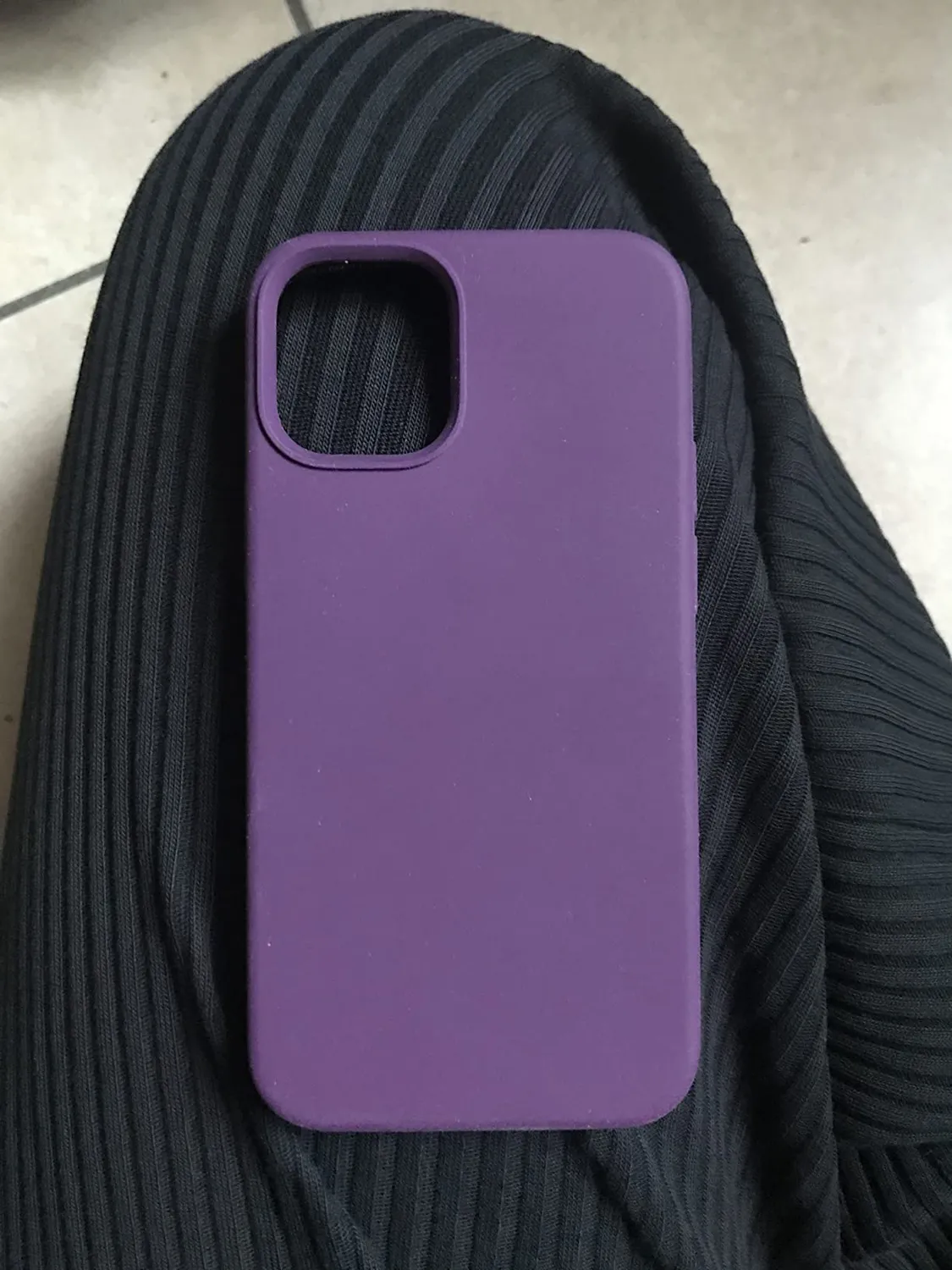 YATWIN iPhone 12 Mini Silikonhülle Weinrot Mikrofaser Glas