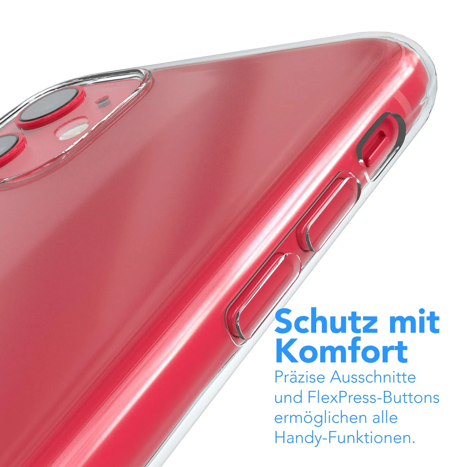 EAZY CASE iPhone 11 Silikonhülle Transparent 0,8mm