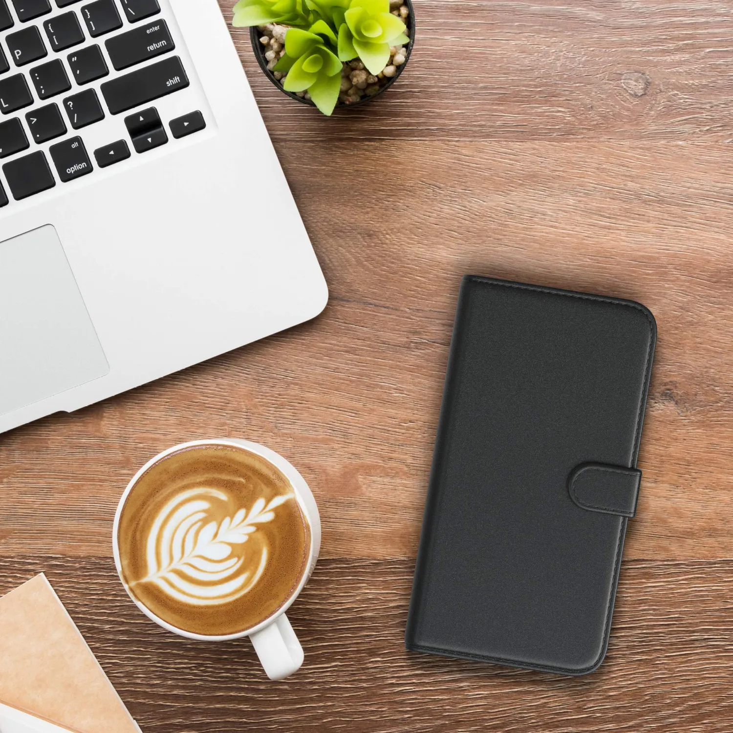 EAZY CASE Mi Note 10 Lite Klapphülle Schwarz