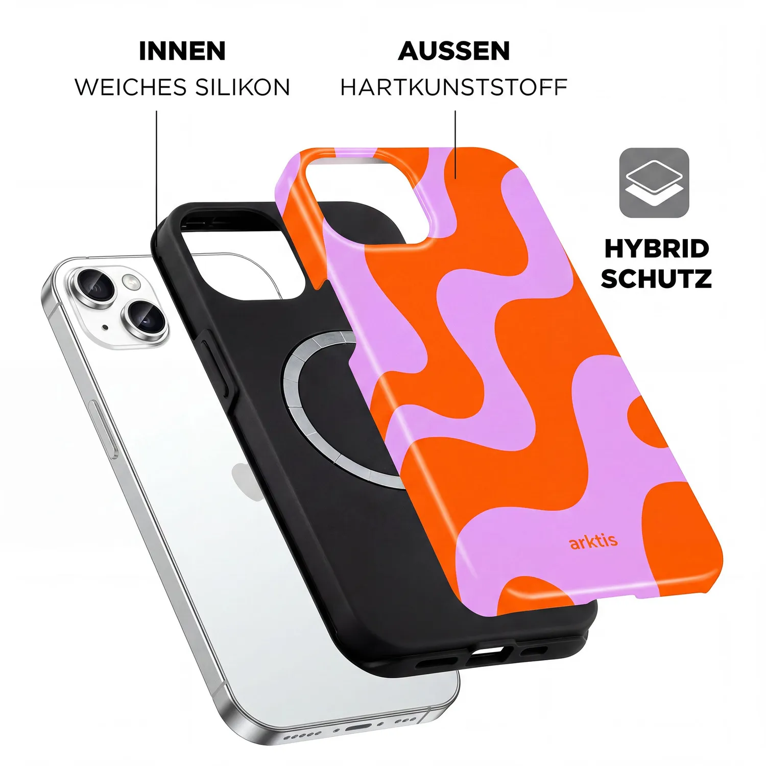 arktis iPhone 14 Knokke Queen Hülle MagSafe Print
