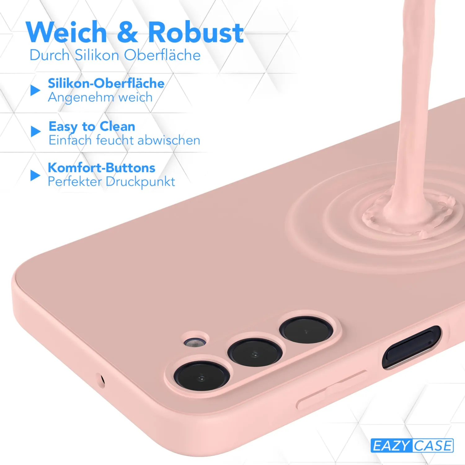 EAZY CASE Galaxy A15 Silikonhülle Alt Rosa dünn