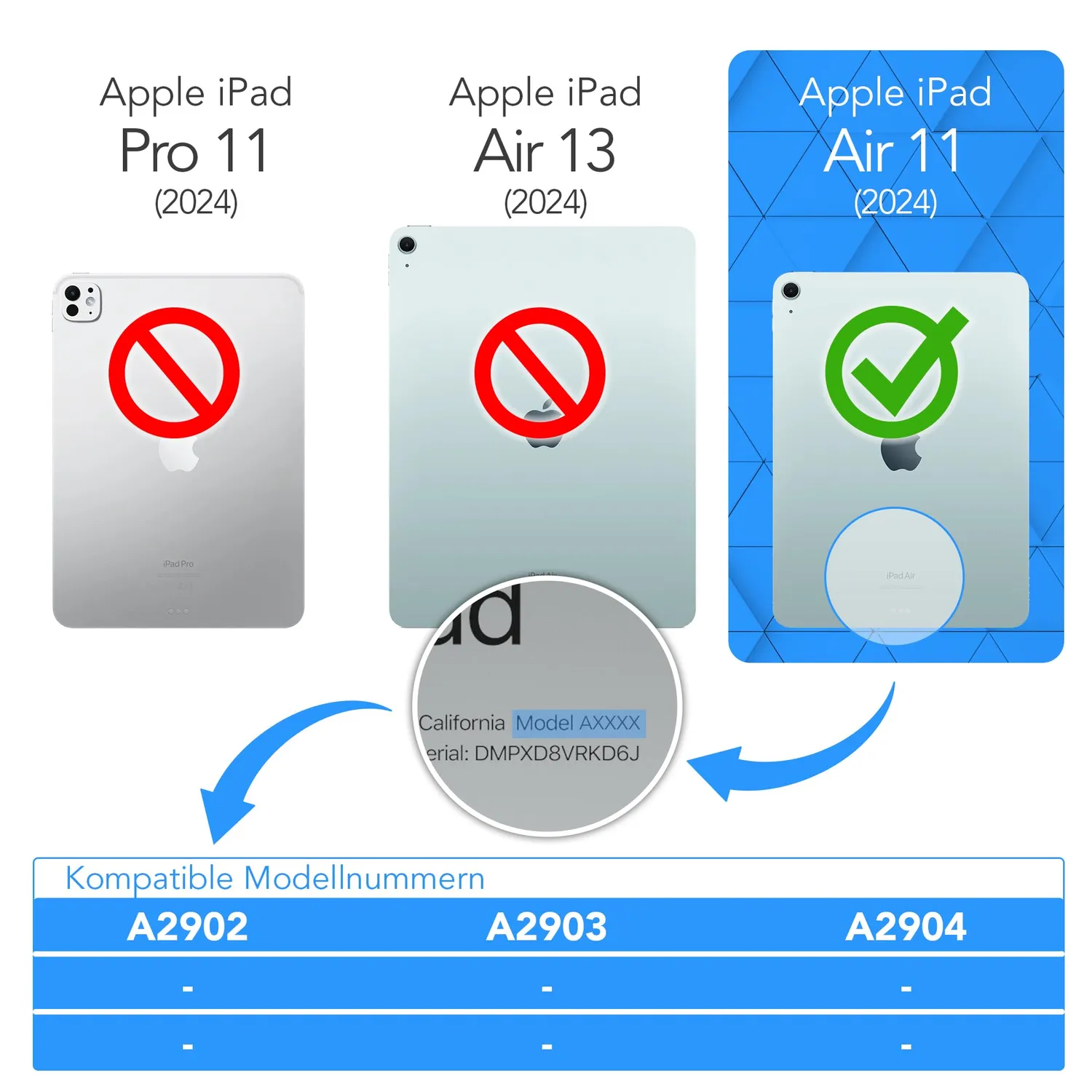 EAZY CASE iPad Air 6 10,9 Zoll Tablethülle 360° Rot drehbar