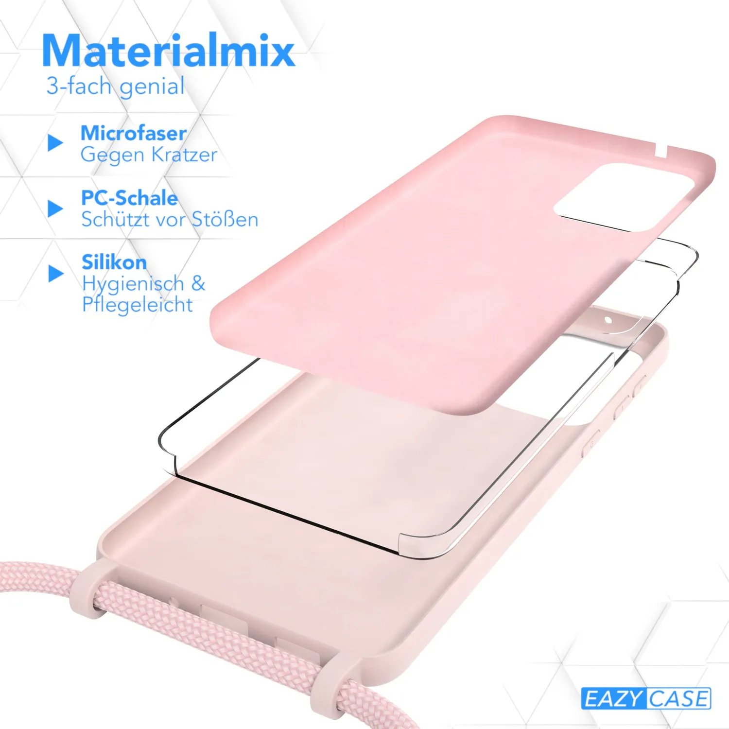 EAZY CASE Galaxy A33 5G Handykette Alt Rosa Silikon
