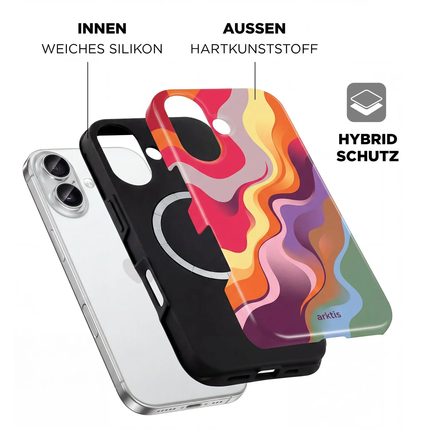 arktis iPhone 17 Hülle Happy Life Case mit MagSafe
