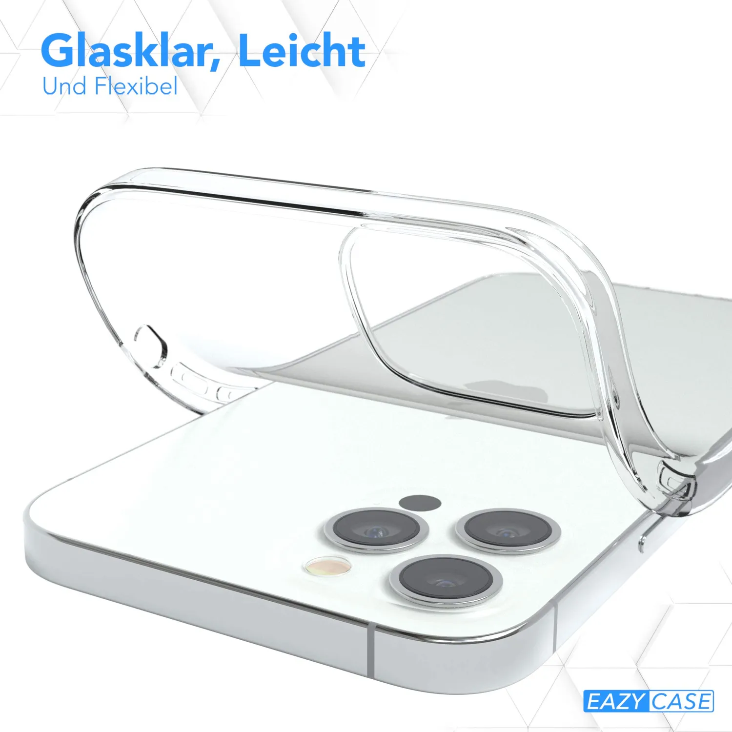 EAZY CASE iPhone 12 Pro Max Hülle Transparent dünn