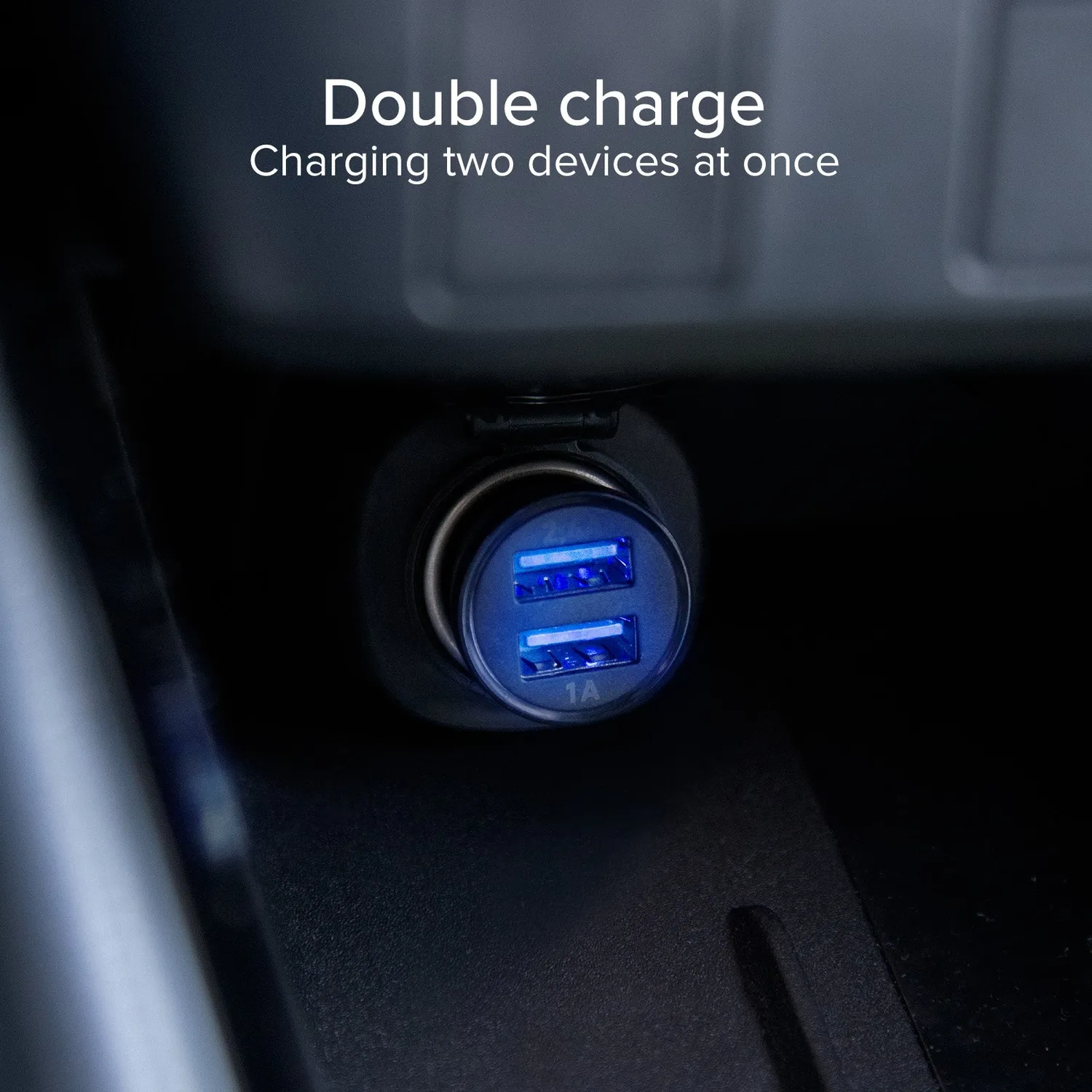 SBS 12 Watt Mini Autoladegerät Dual-USB 2-Port schwarz