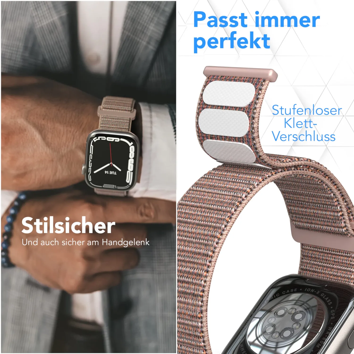 EAZY CASE Sport Loop Armband 40mm/41mm Gold Nylon