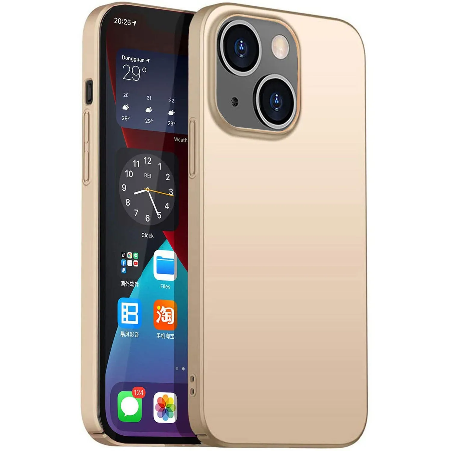 arktis UltraSlim iPhone 14 Hardcase schwarz matt Gold