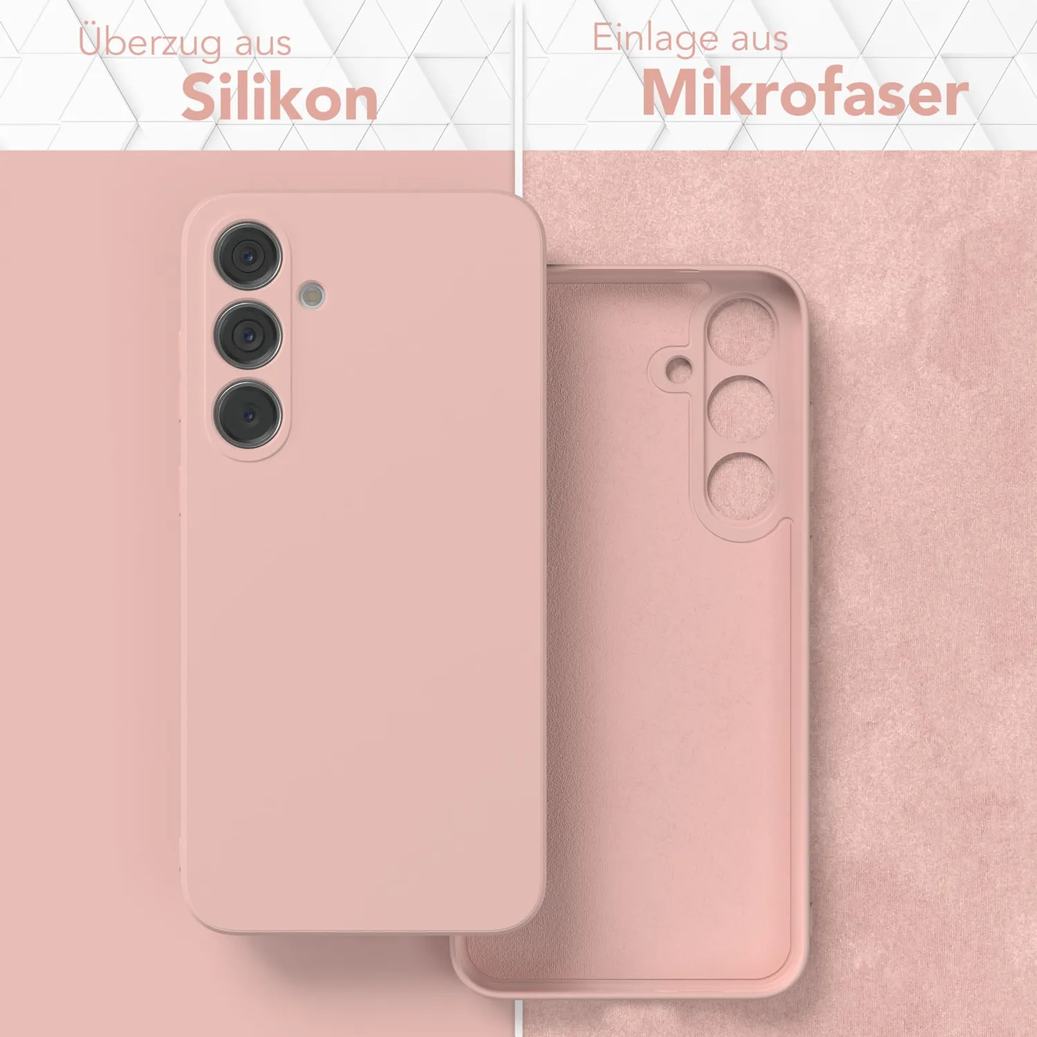 EAZY CASE Silikonhülle Galaxy S24 Plus Alt Rosa matt