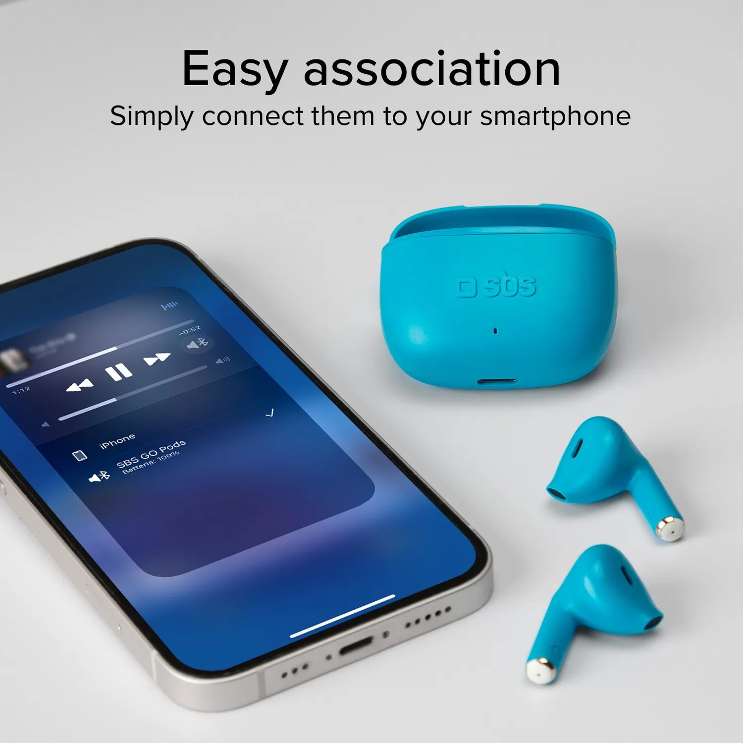 SBS Go Pods TWS Kopfhörer Schwarz Semi In-Ear mit Ladecase