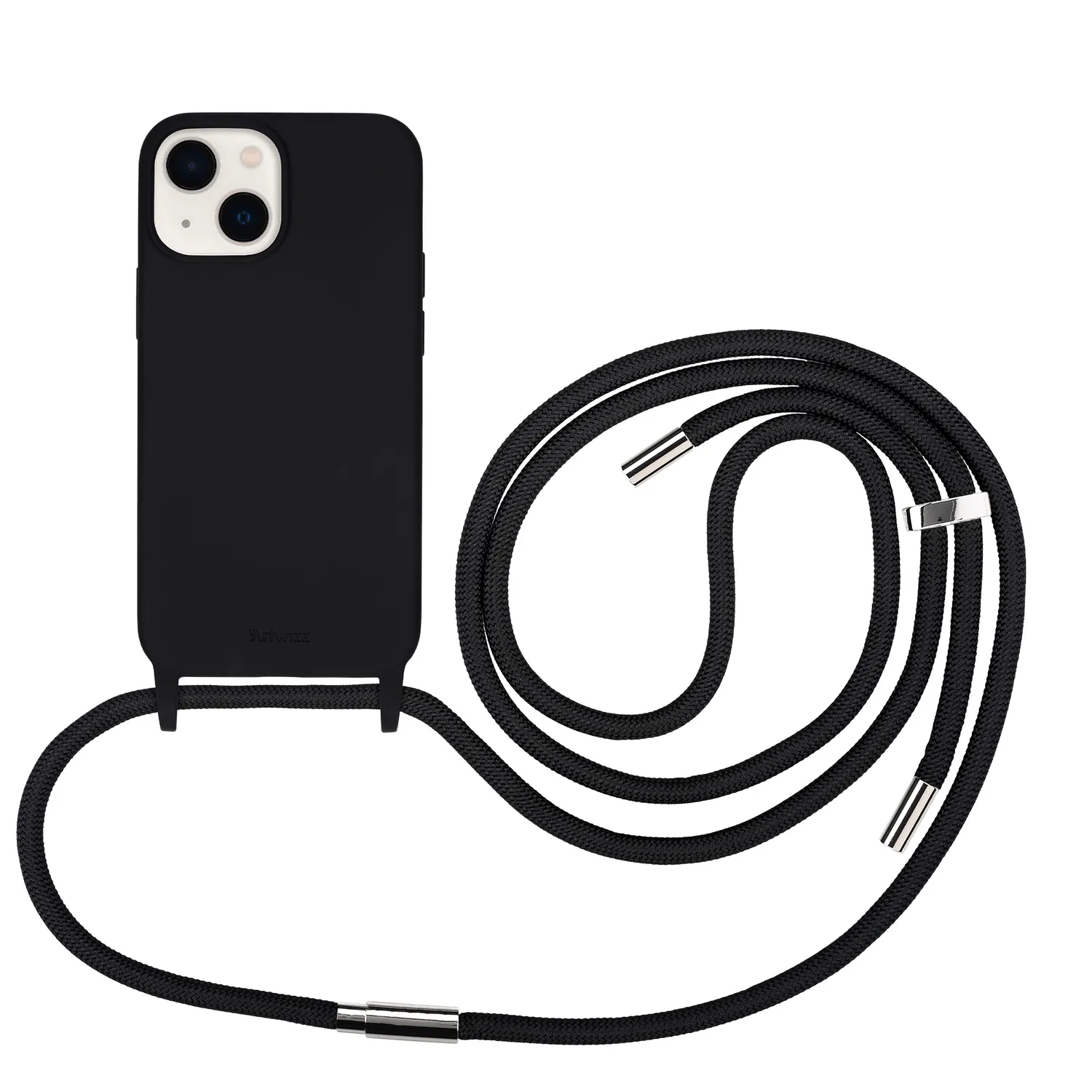 Artwizz HangOn Case Silicone iPhone 13 mini Hülle mit Kette schwarz