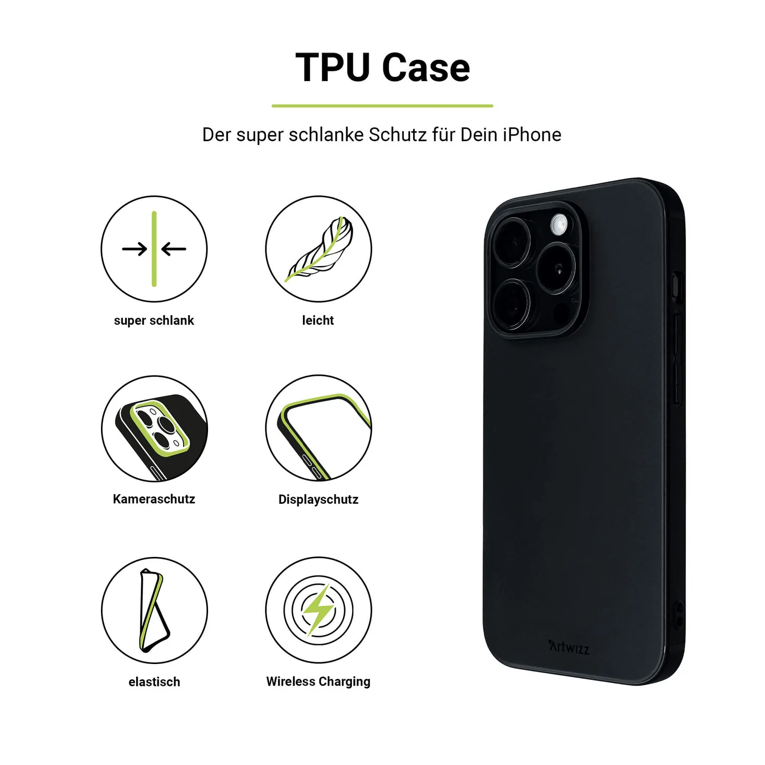 Artwizz TPU Case iPhone 16 Pro Hülle schlank transparent