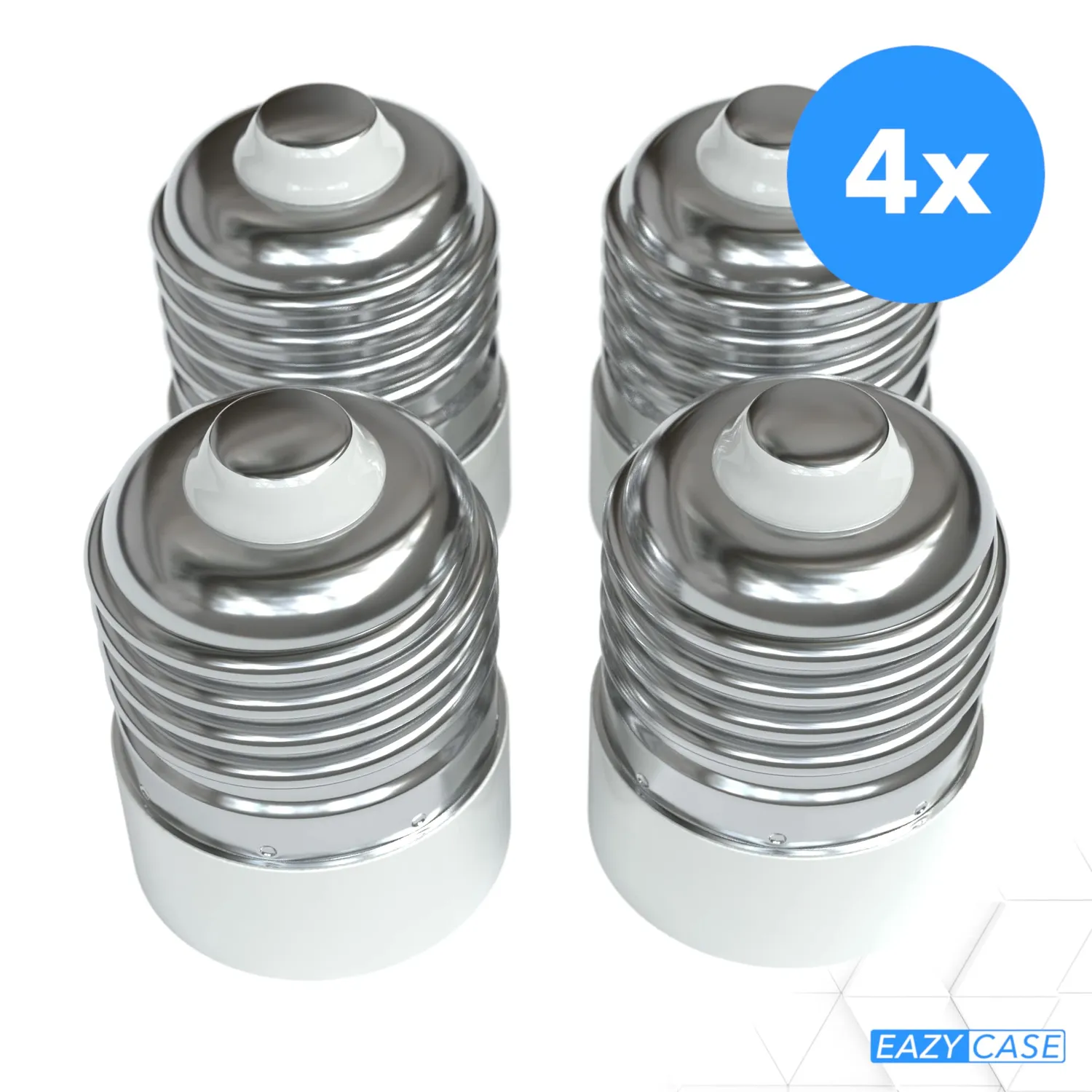 EAZY CASE E27 auf E14 Lampensockel Adapter Weiß 4er Set
