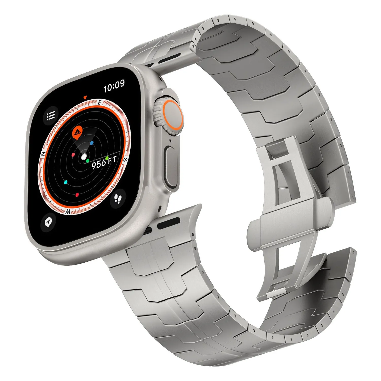 arktisband TITANIUM F-15 Apple Watch Ultra Armband Natur Titan