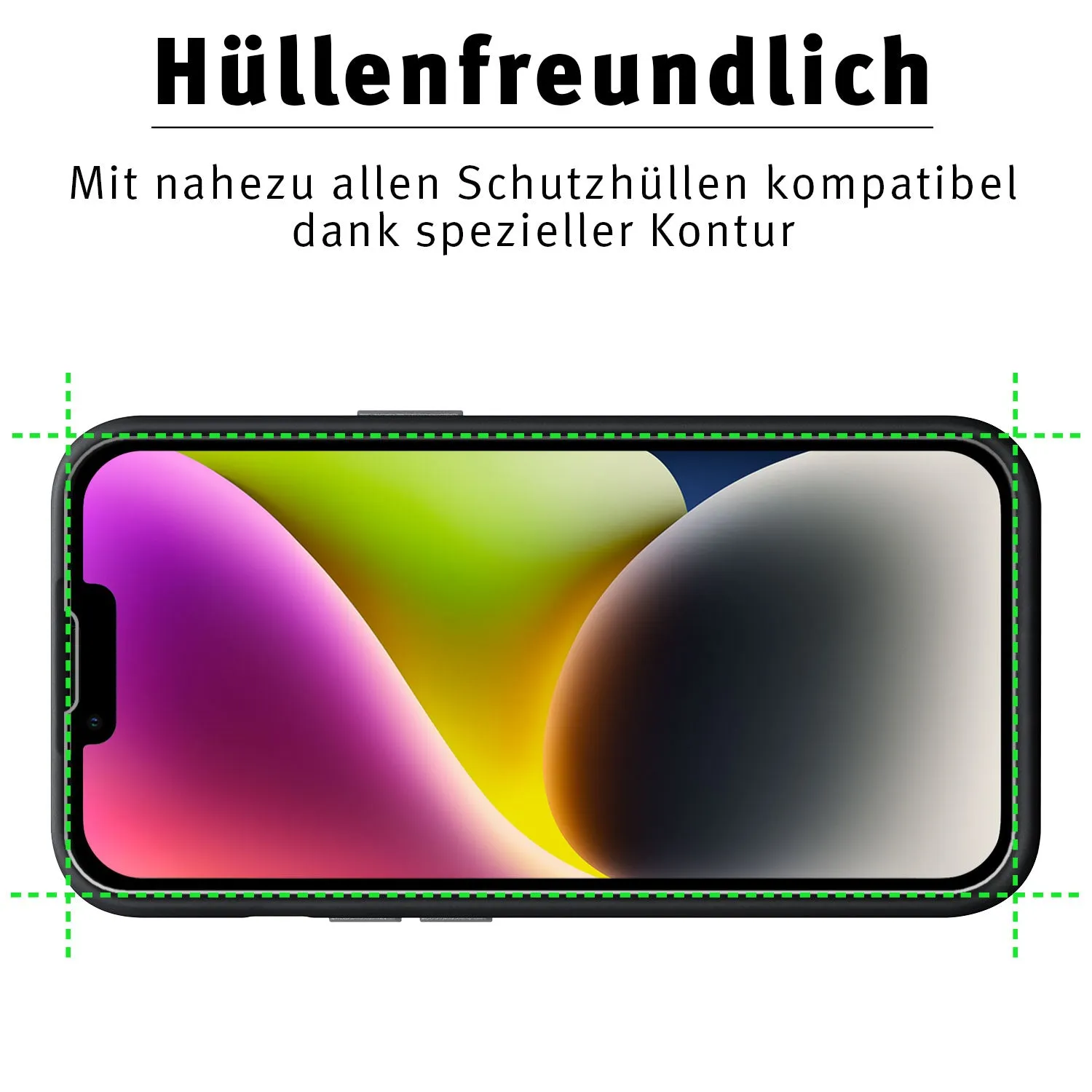 arktis iPhone 14 Plus Panzerglas Displayschutz 9H